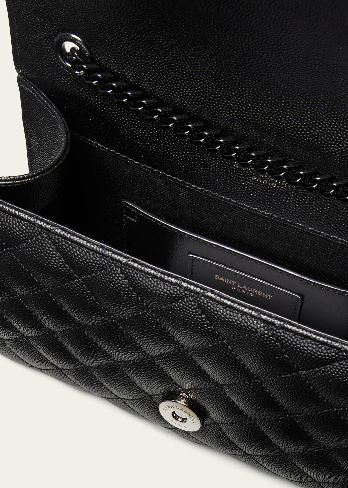 Saint Laurent Envelope Triquilt Small YSL Shoulder Bag in Grained