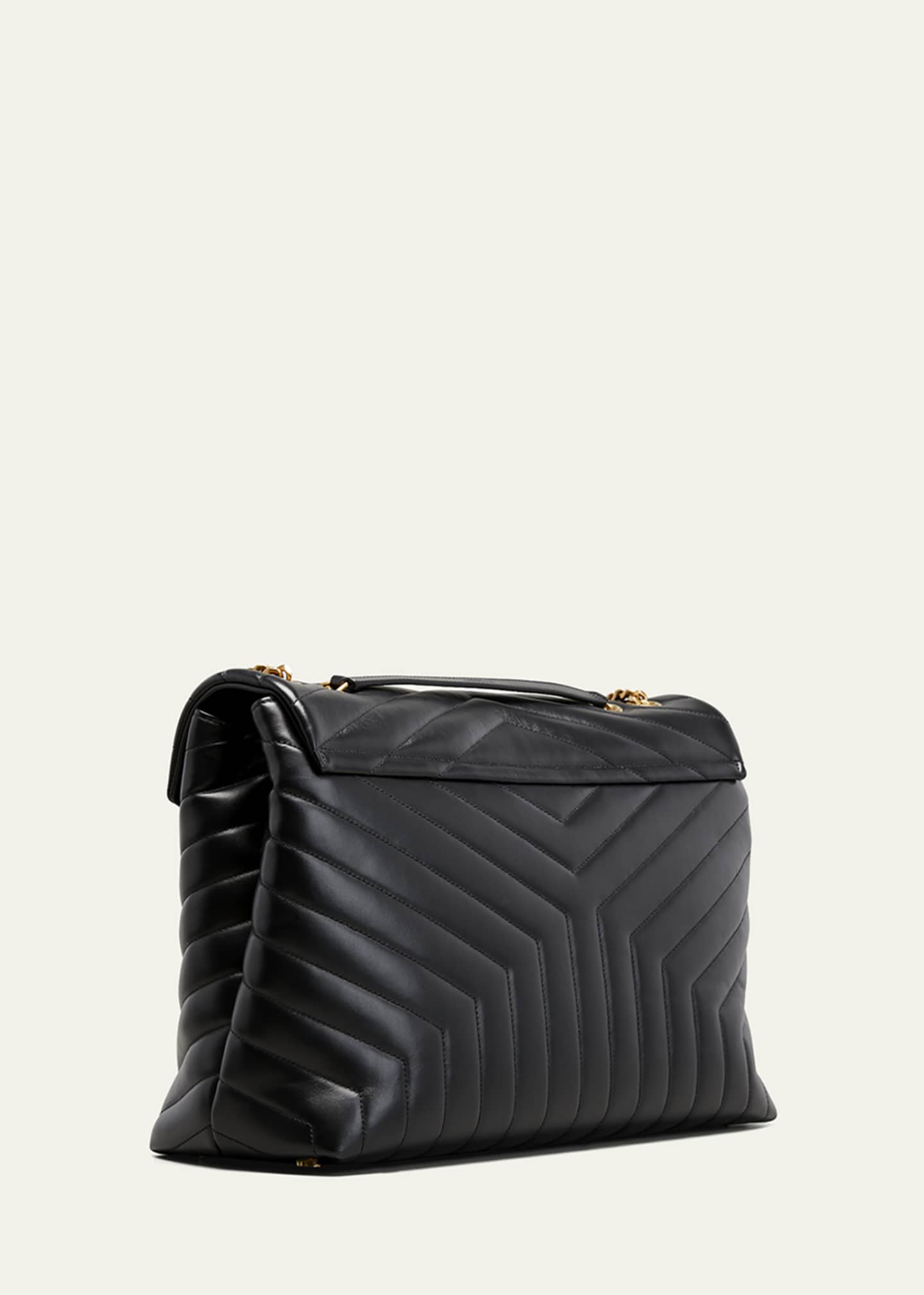 Saint Laurent Loulou Large YSL Shoulder Bag in Quilted Leather