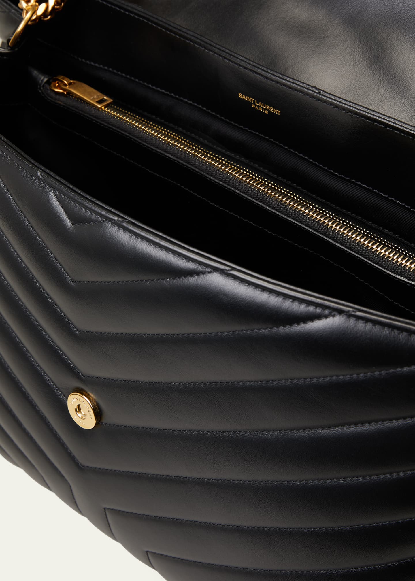 Saint Laurent Loulou Large YSL Shoulder Bag in Quilted Leather