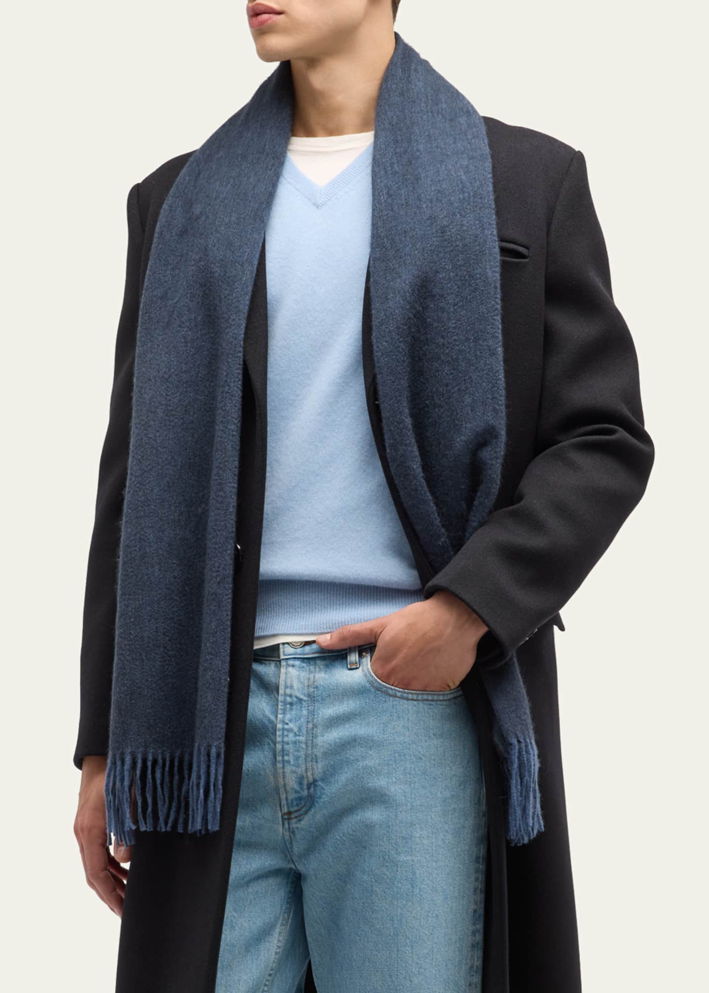 Begg x Co Men's Cashmere Arran Reversible Scarf Image 3 of 4