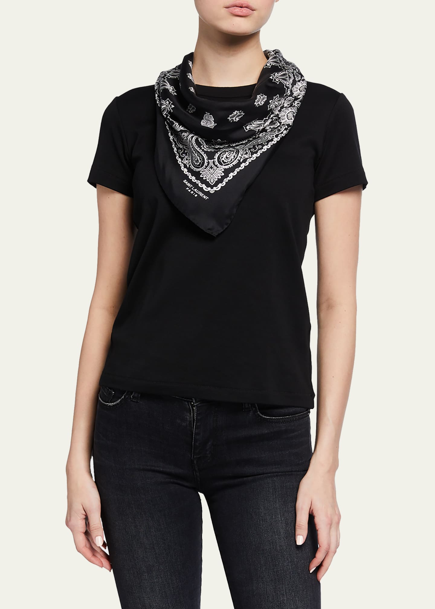 Saint Laurent Silk Scarf Bandana Bergdorf Goodman
