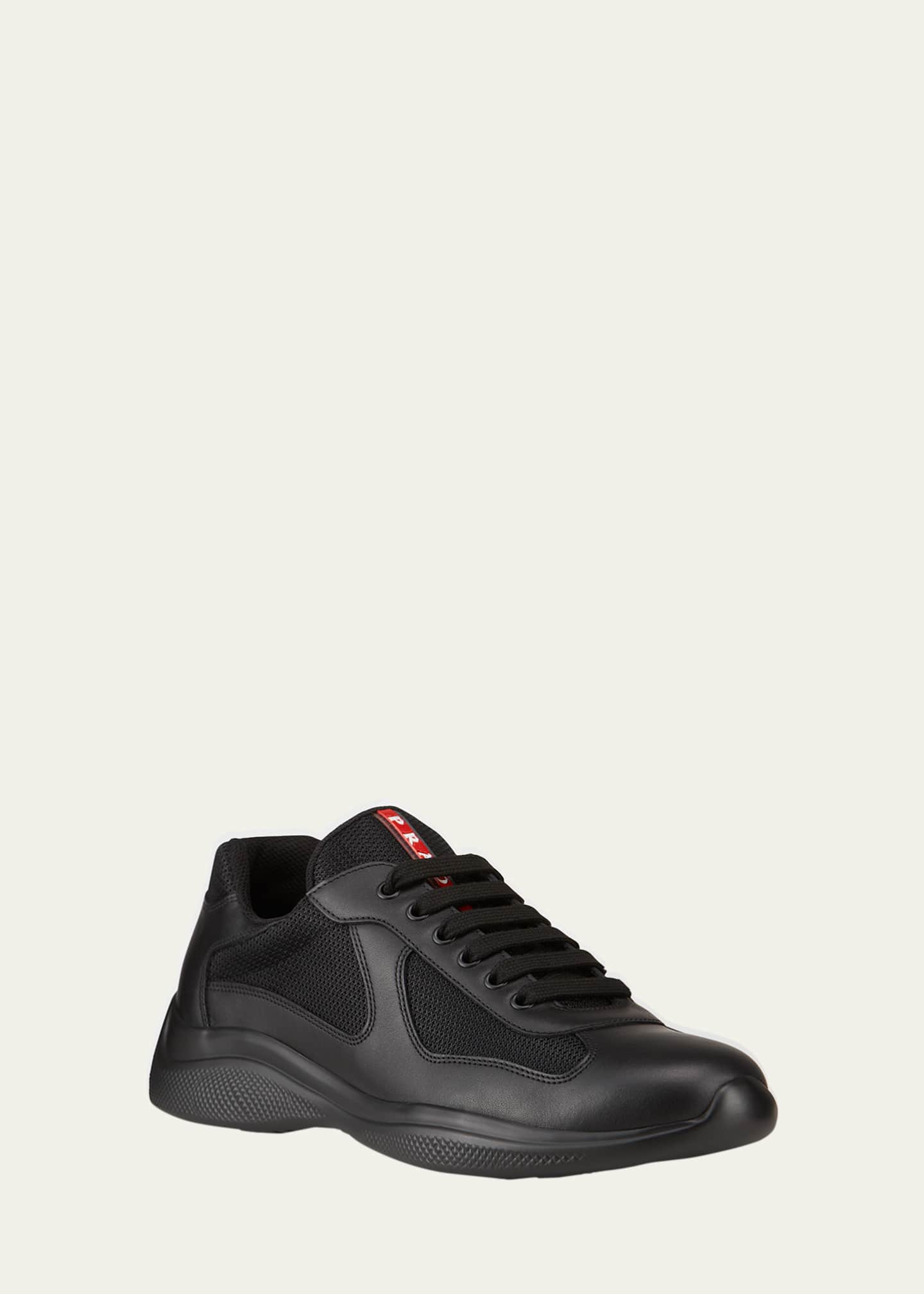 Prada Men's Americas Cup Leather Trainer Sneakers - Bergdorf