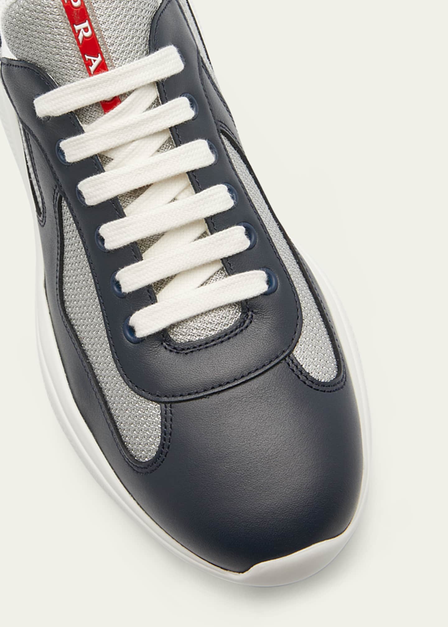 Prada Men's Americas Cup Leather Trainer Sneakers - Bergdorf Prada Men's Americas Cup Leather Trainer Sneakers - Bergdorf
