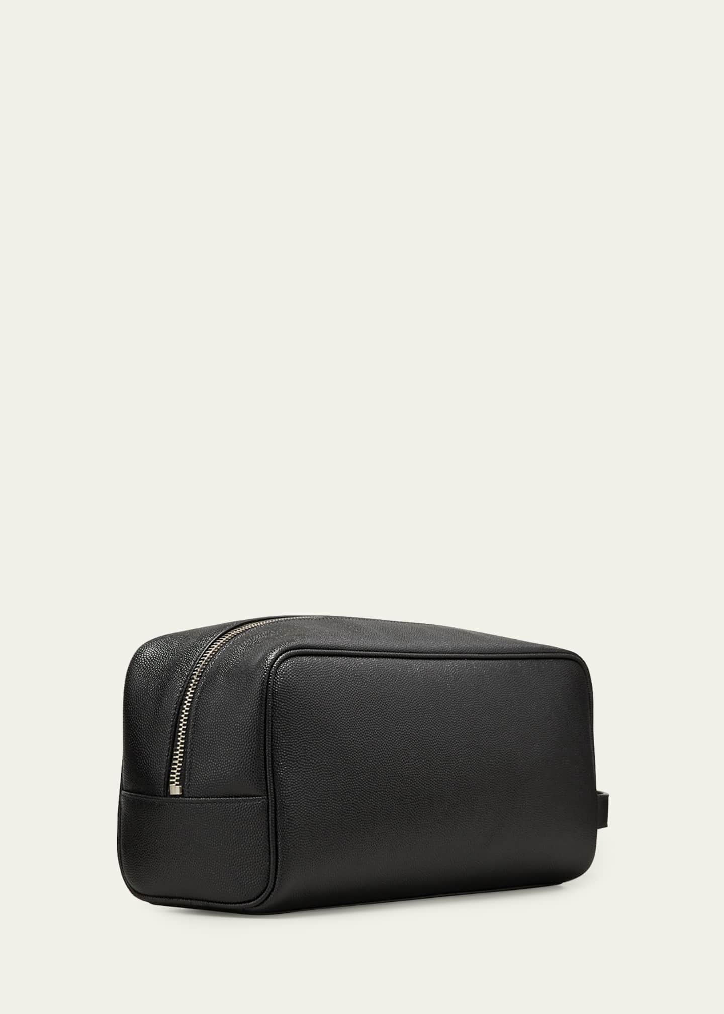 Saint Laurent Leather Toiletry Case - Black