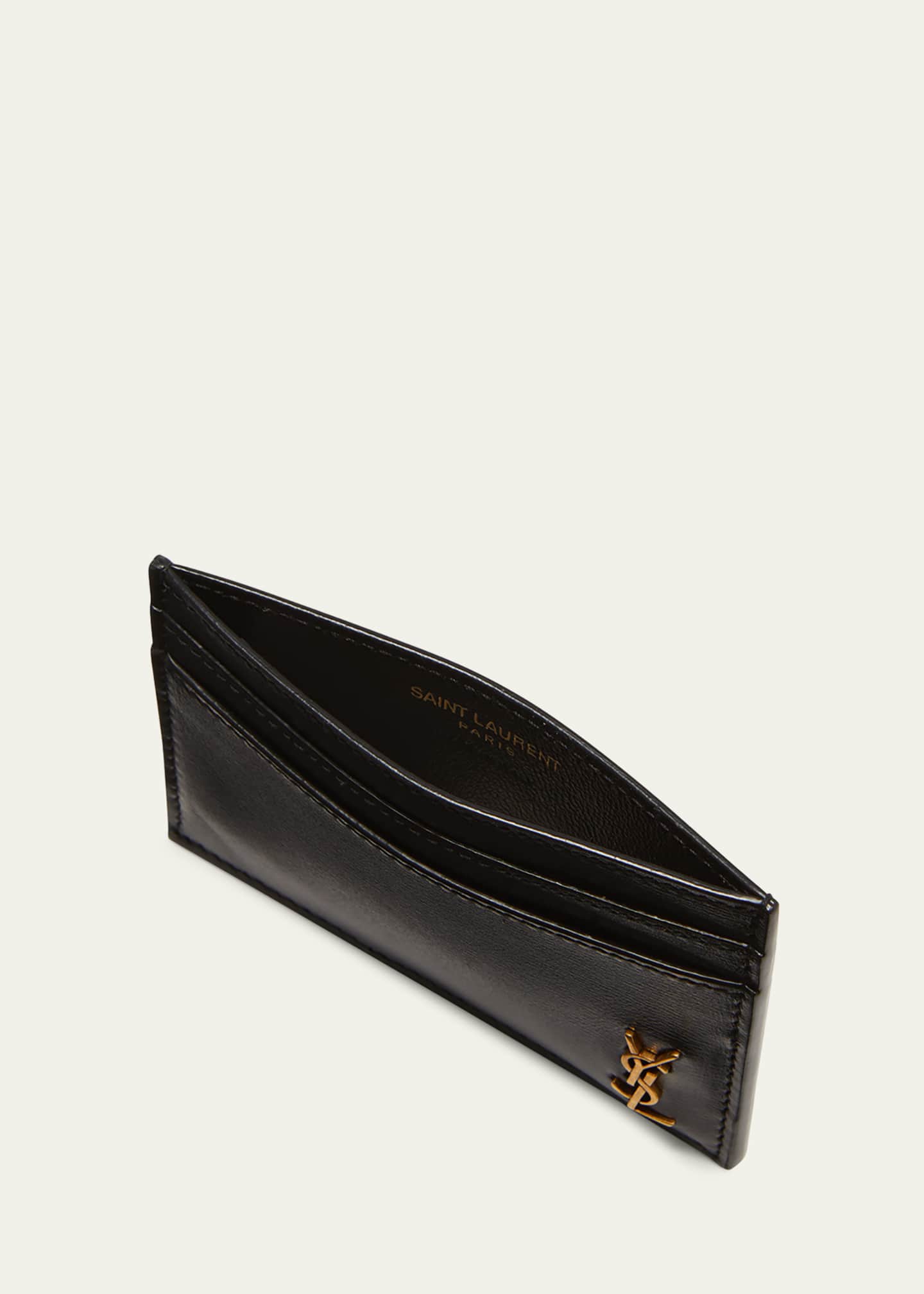 Saint Laurent Men's YSL Monogram Card Case Image 4 of 4