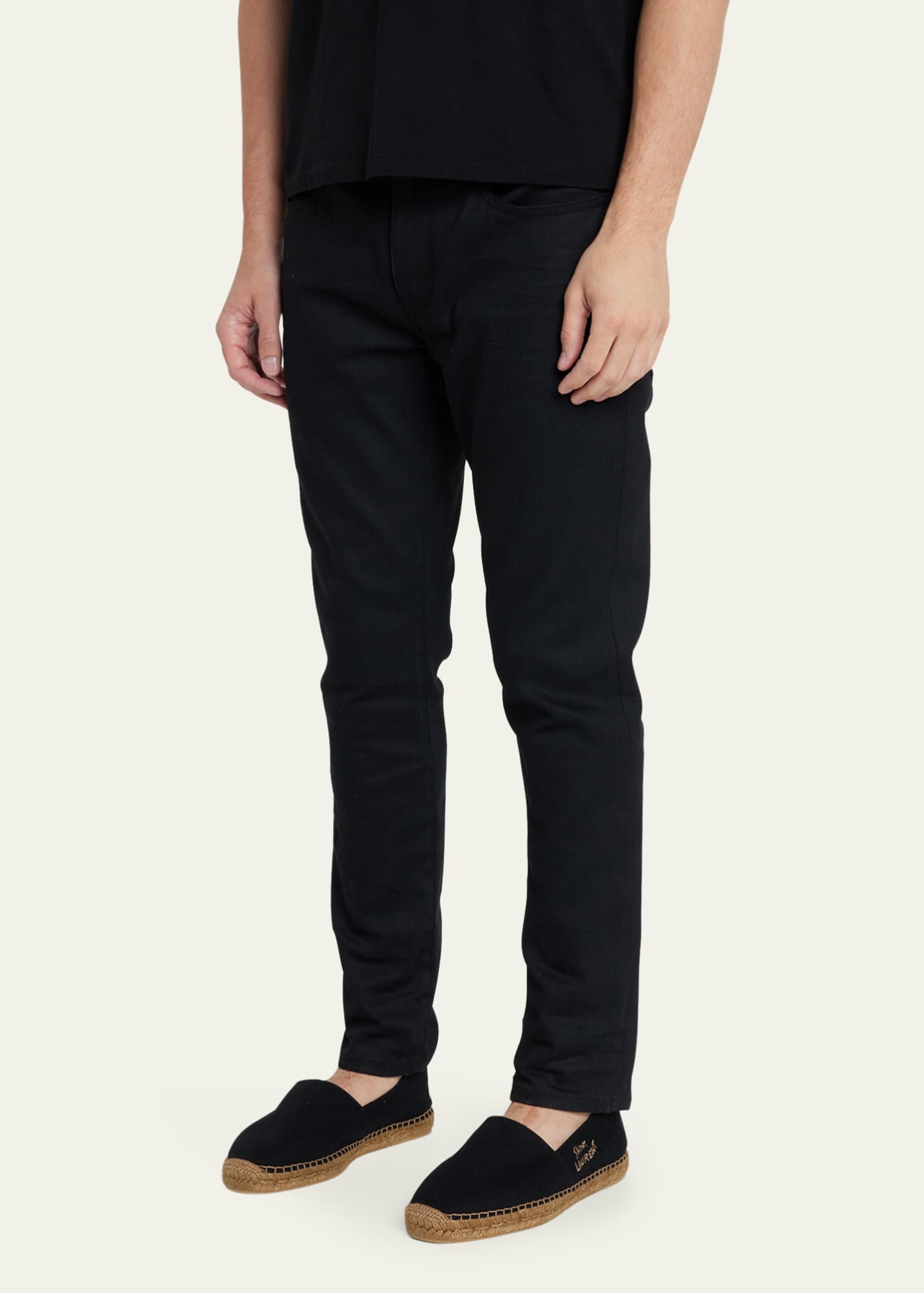 Saint Laurent Men s Logo Stitched Canvas Espadrilles