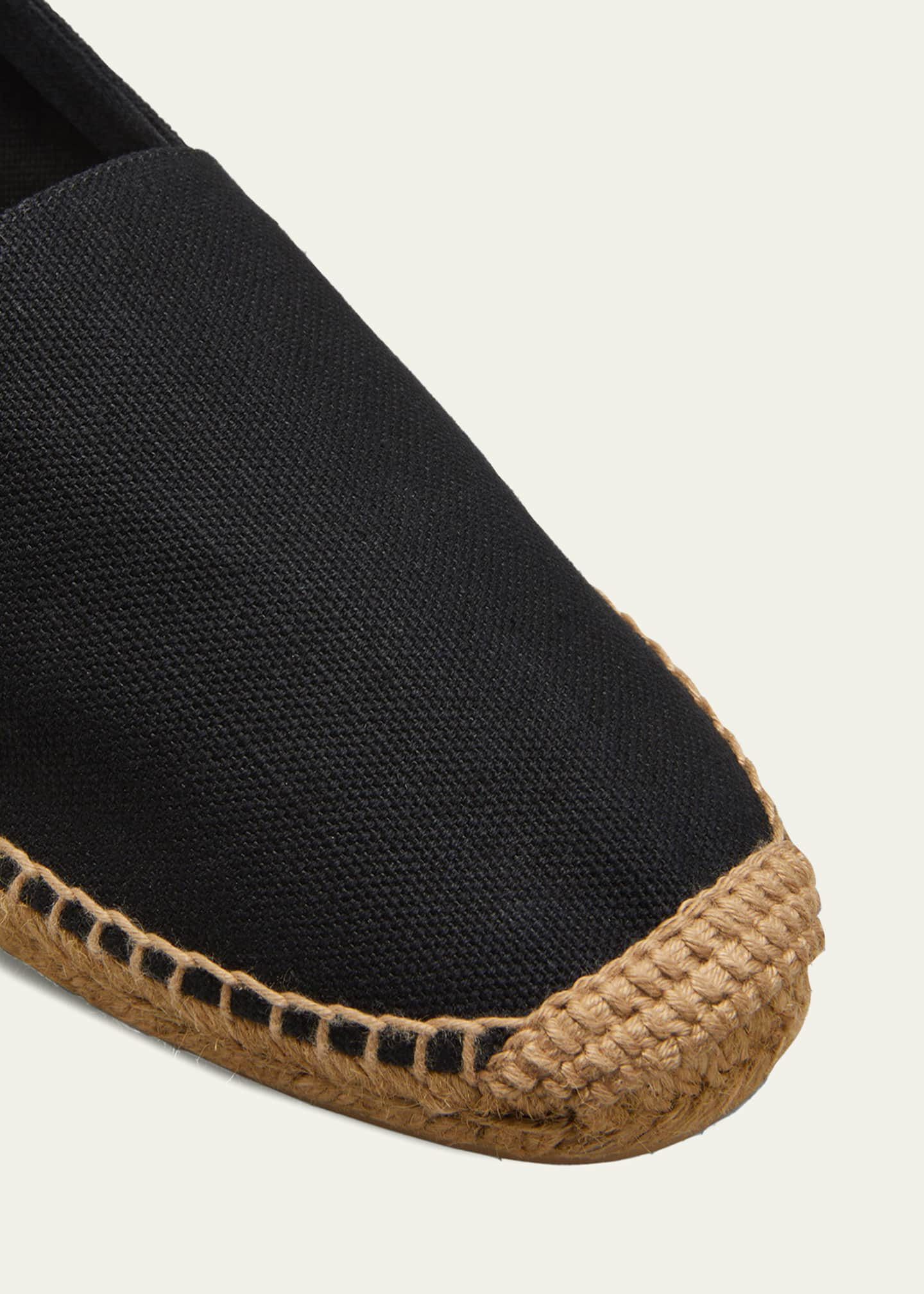 Saint Laurent Men's Logo-Stitched Canvas Espadrilles