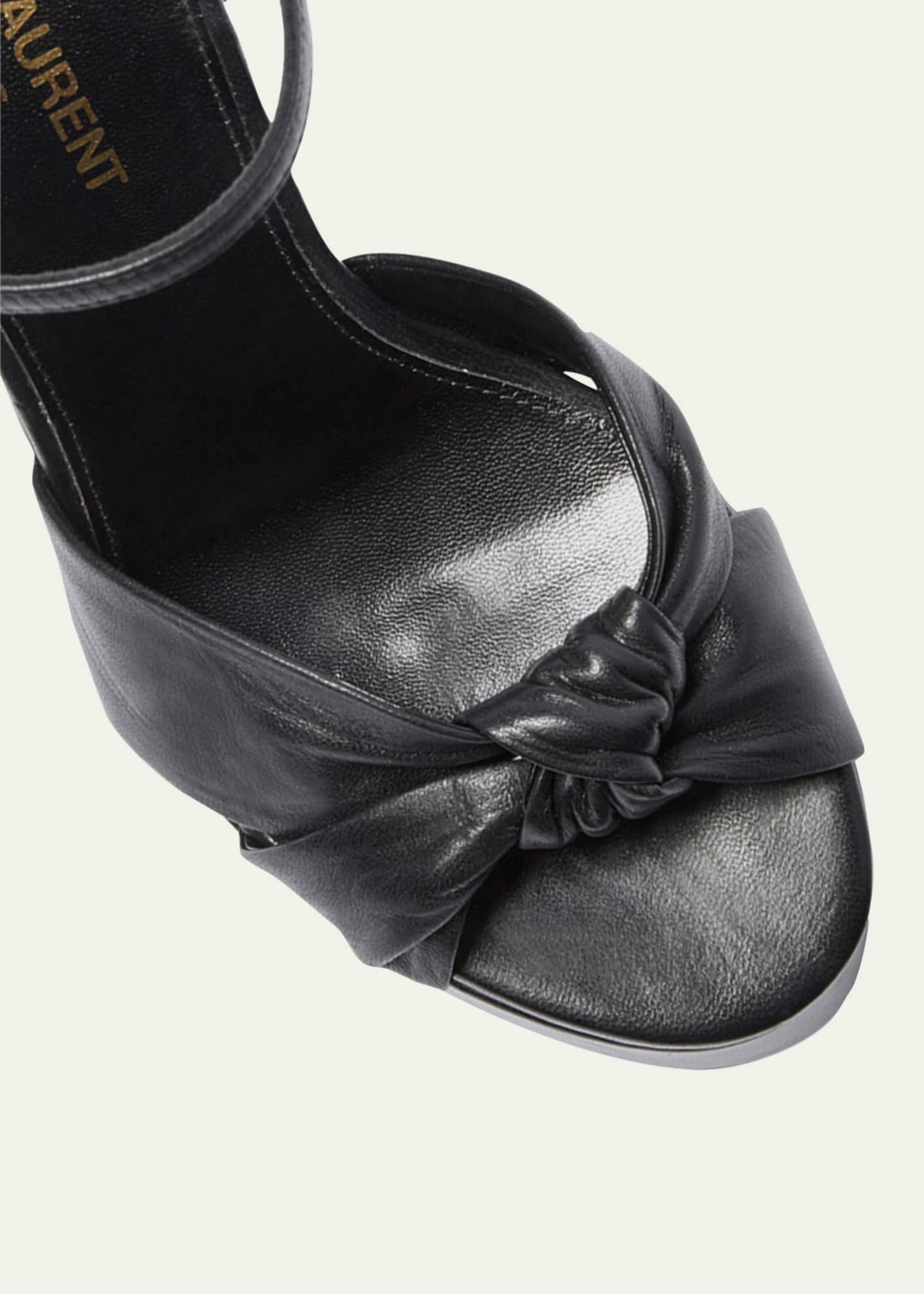 Saint Laurent Bianca Node 85mm Platform Sandals Image 6 of 6