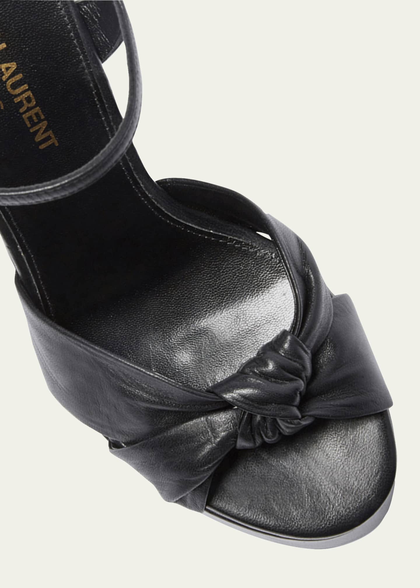 Saint Laurent Bianca Node 85mm Platform Sandals Image 5 of 6