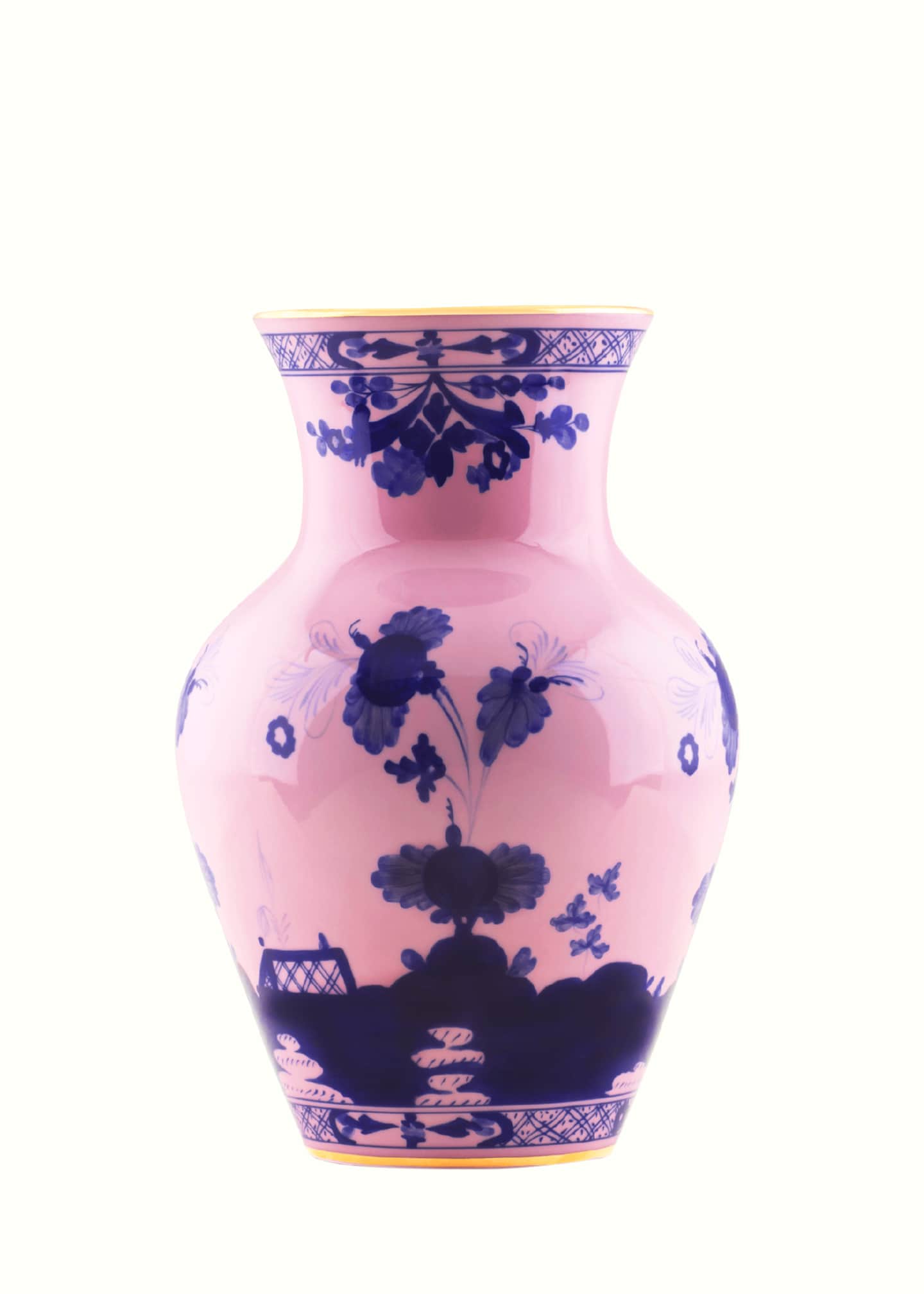 GINORI 1735 Oriente Italiano Azalea Ming Vase, 9.8