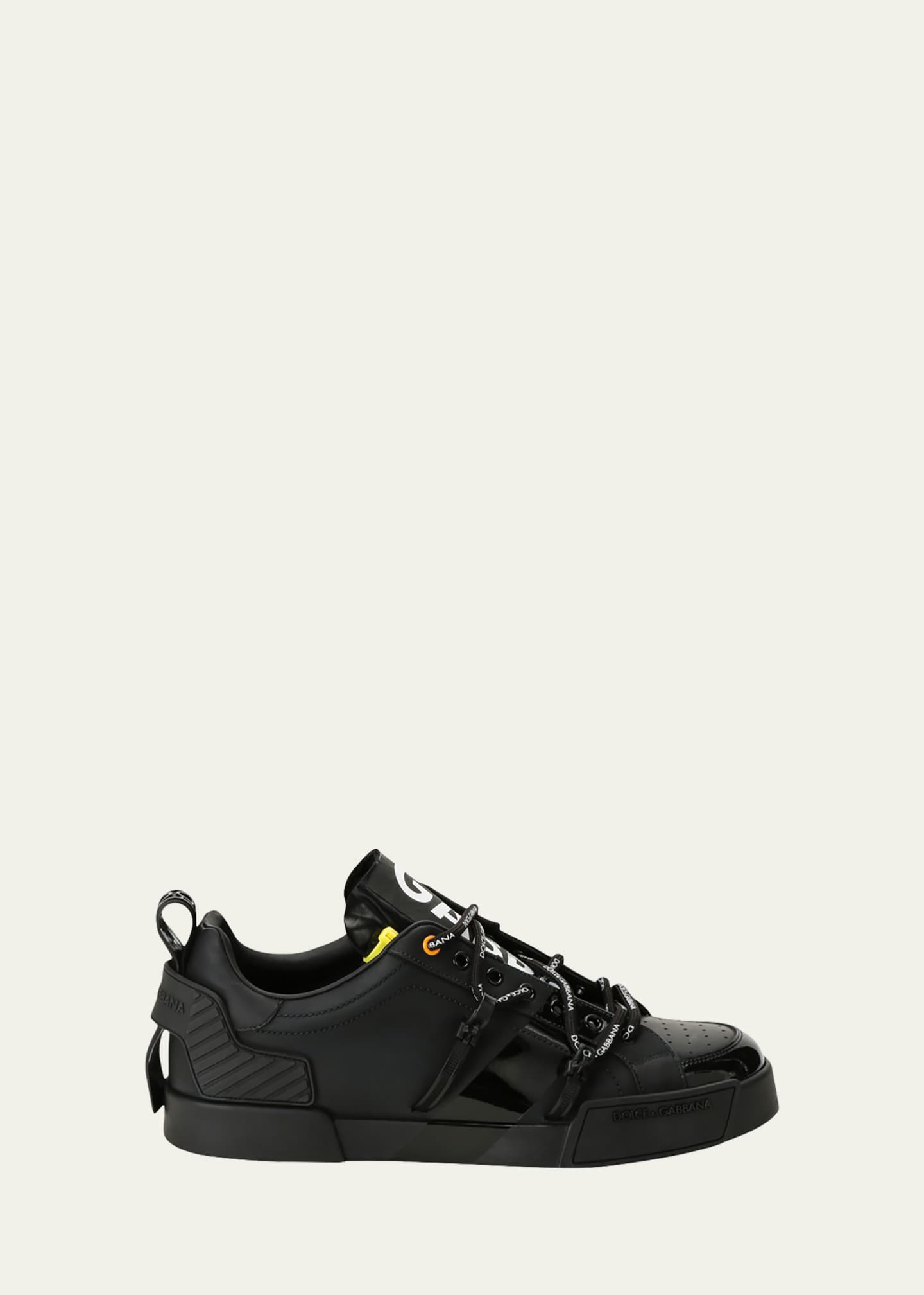 Leather portofino sneakers top