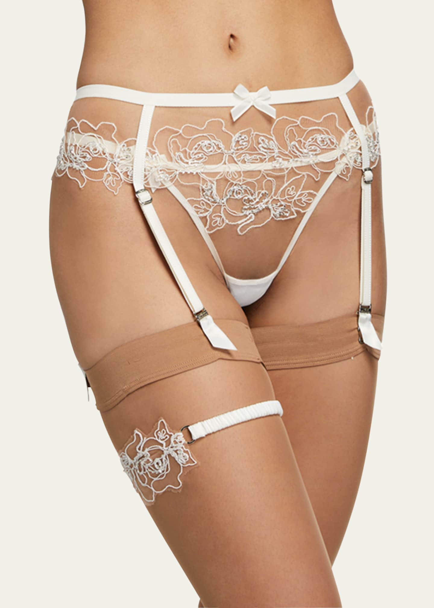 White garter belt hot sale