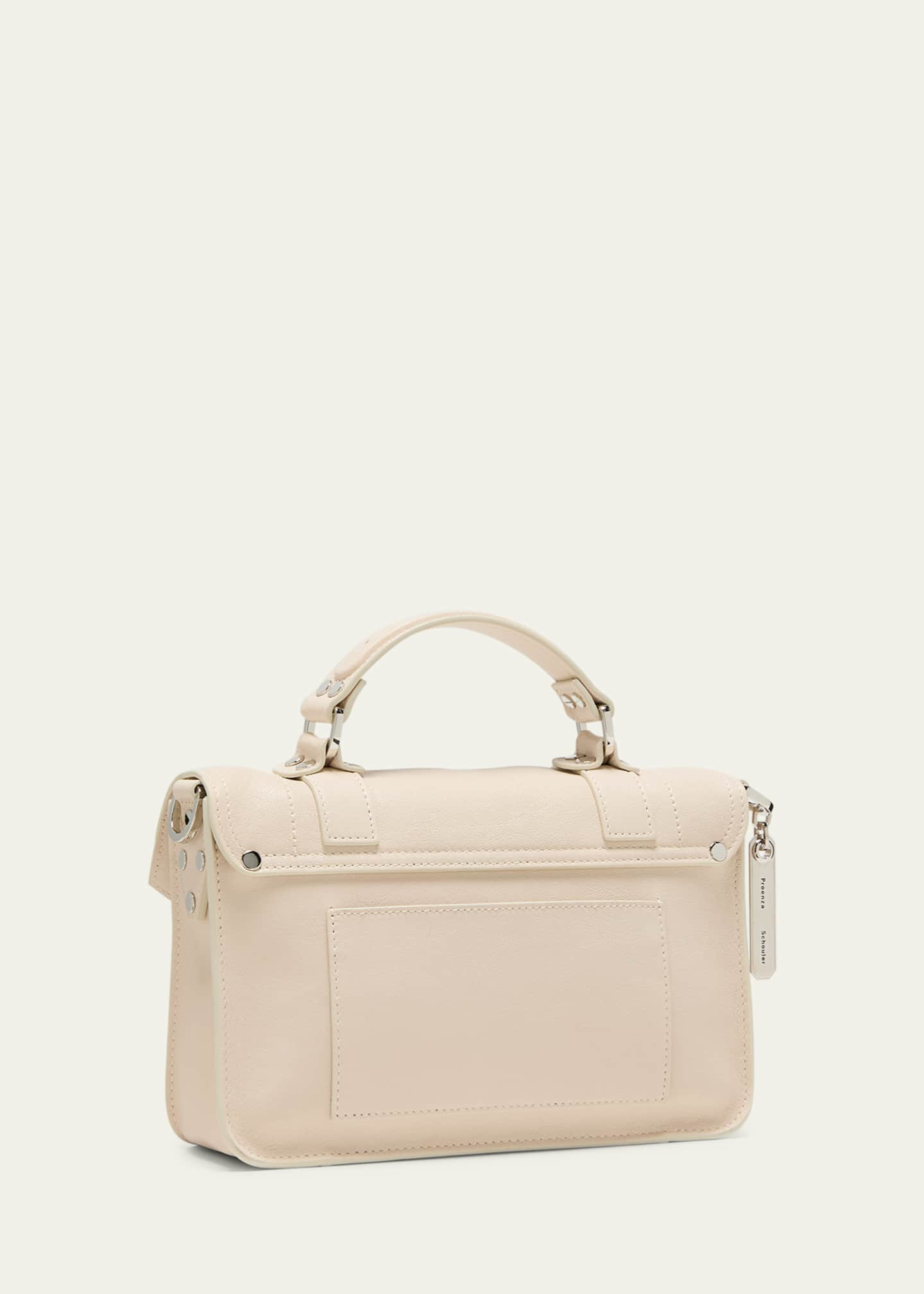 PS 1 Tiny Leather Crossbody Bag in White - Proenza Schouler