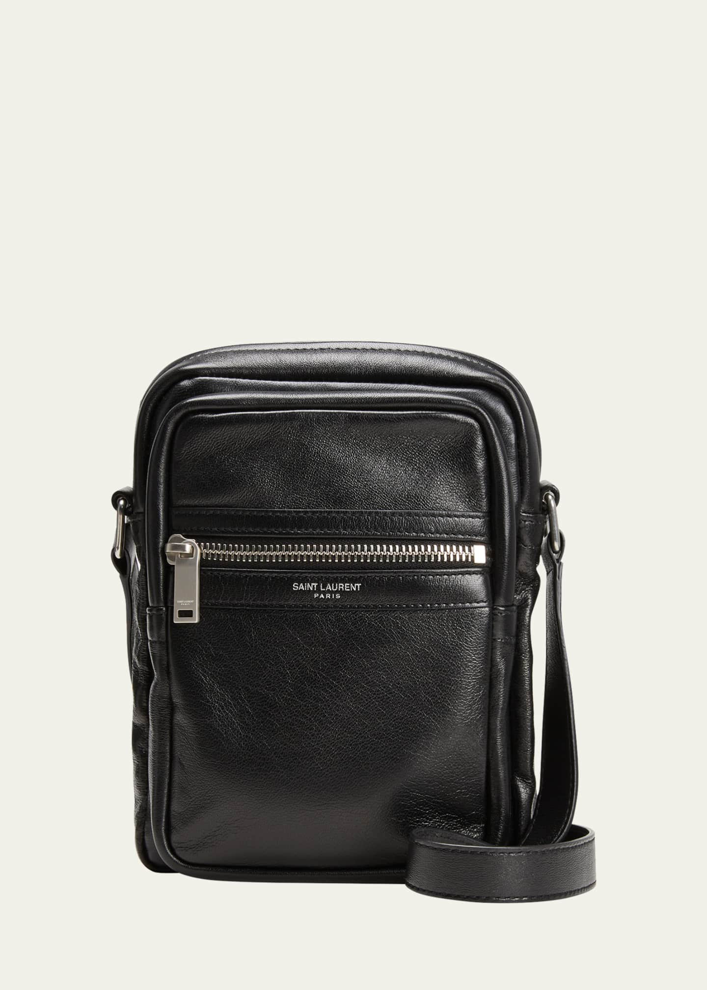 Saint Laurent Sid Pouch Crossbody Bag in Black for Men