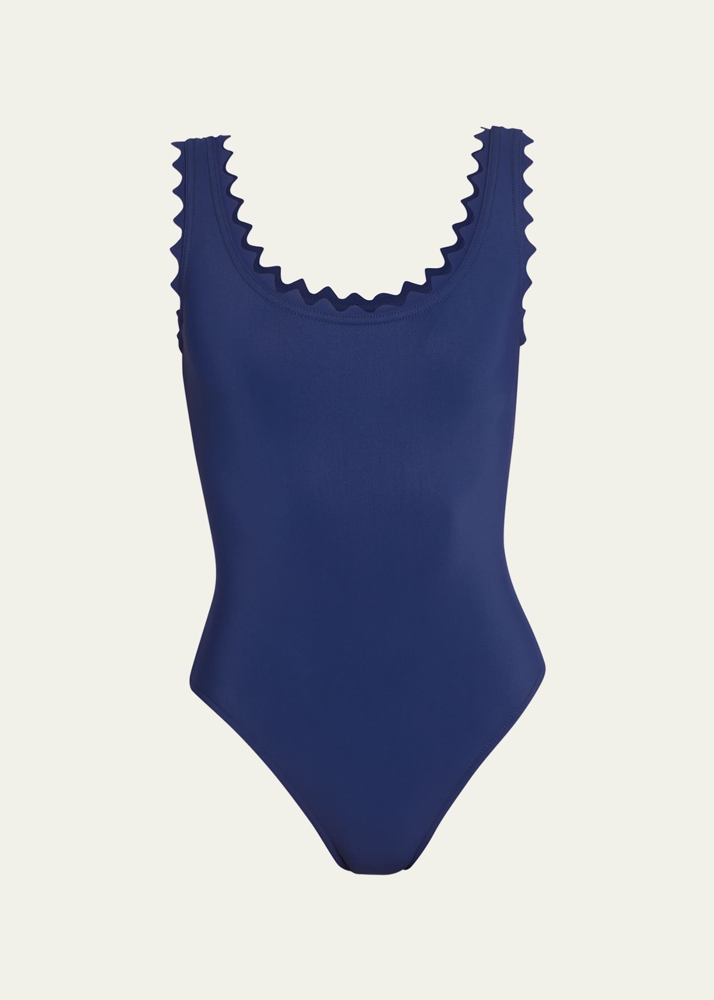 Karla Colletto Ines Round-Neck Silent Underwire Tank Swimsuit with High Back Image 1 of 4