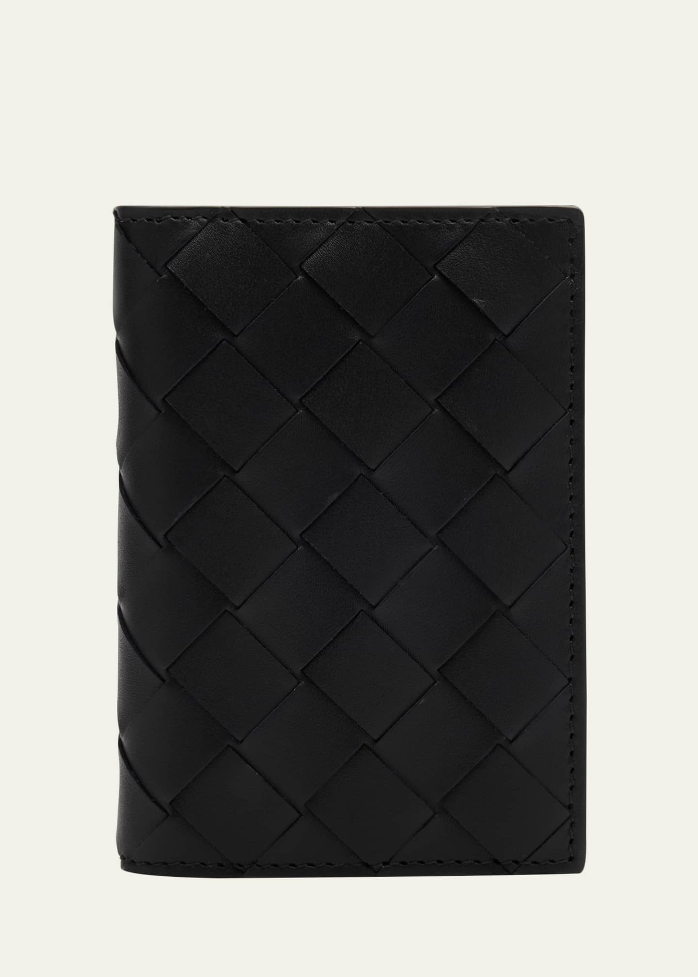 Bottega Veneta Men's Portacard Woven Leather Card Case - Bergdorf