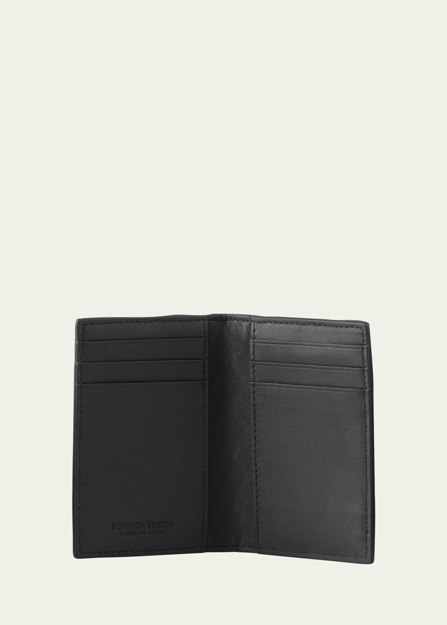 Bottega Veneta Men's Portacard Woven Leather Card Case Image 2 of 4