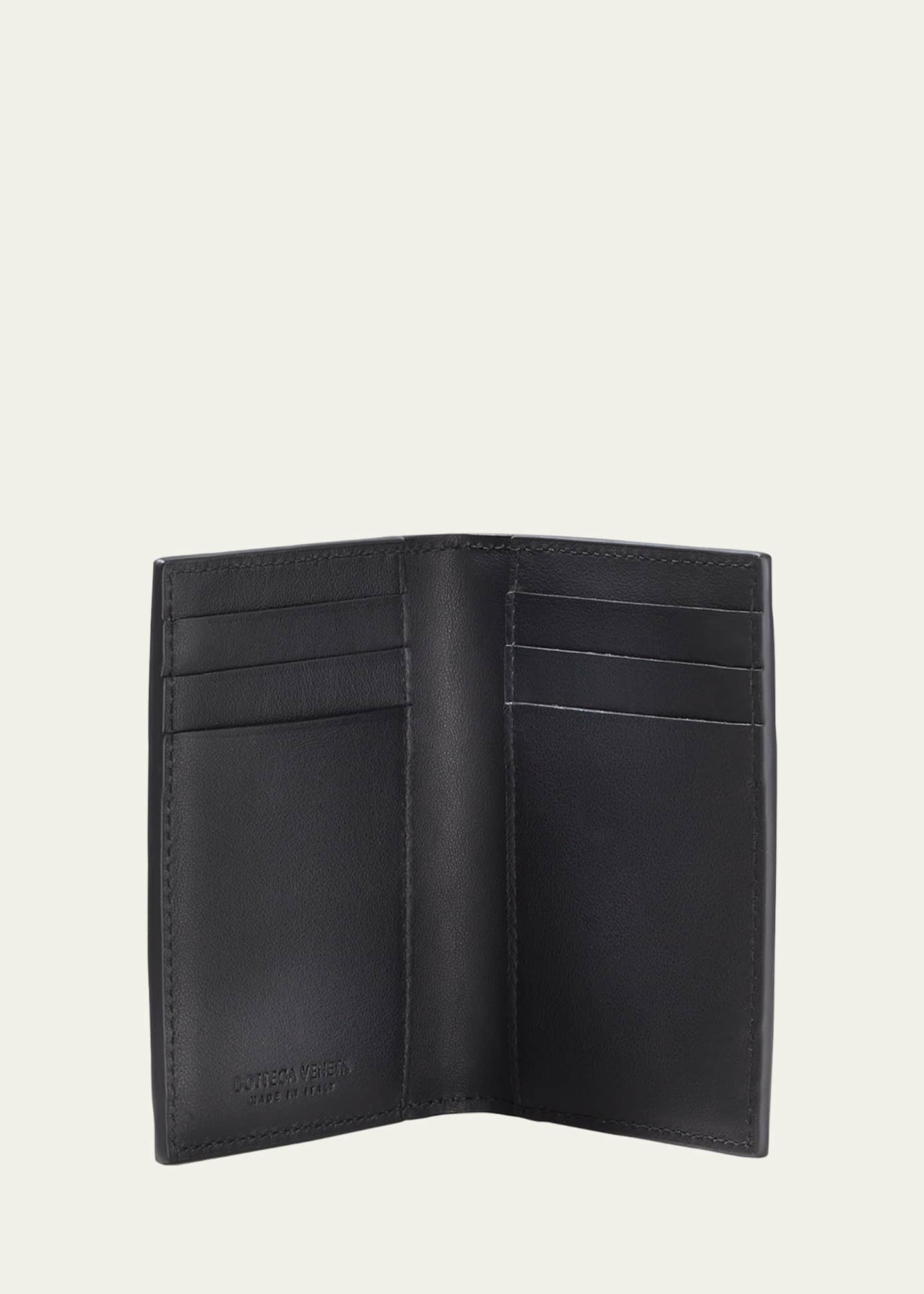 Bottega Veneta Men's Portacard Woven Leather Card Case - Bergdorf Goodman
