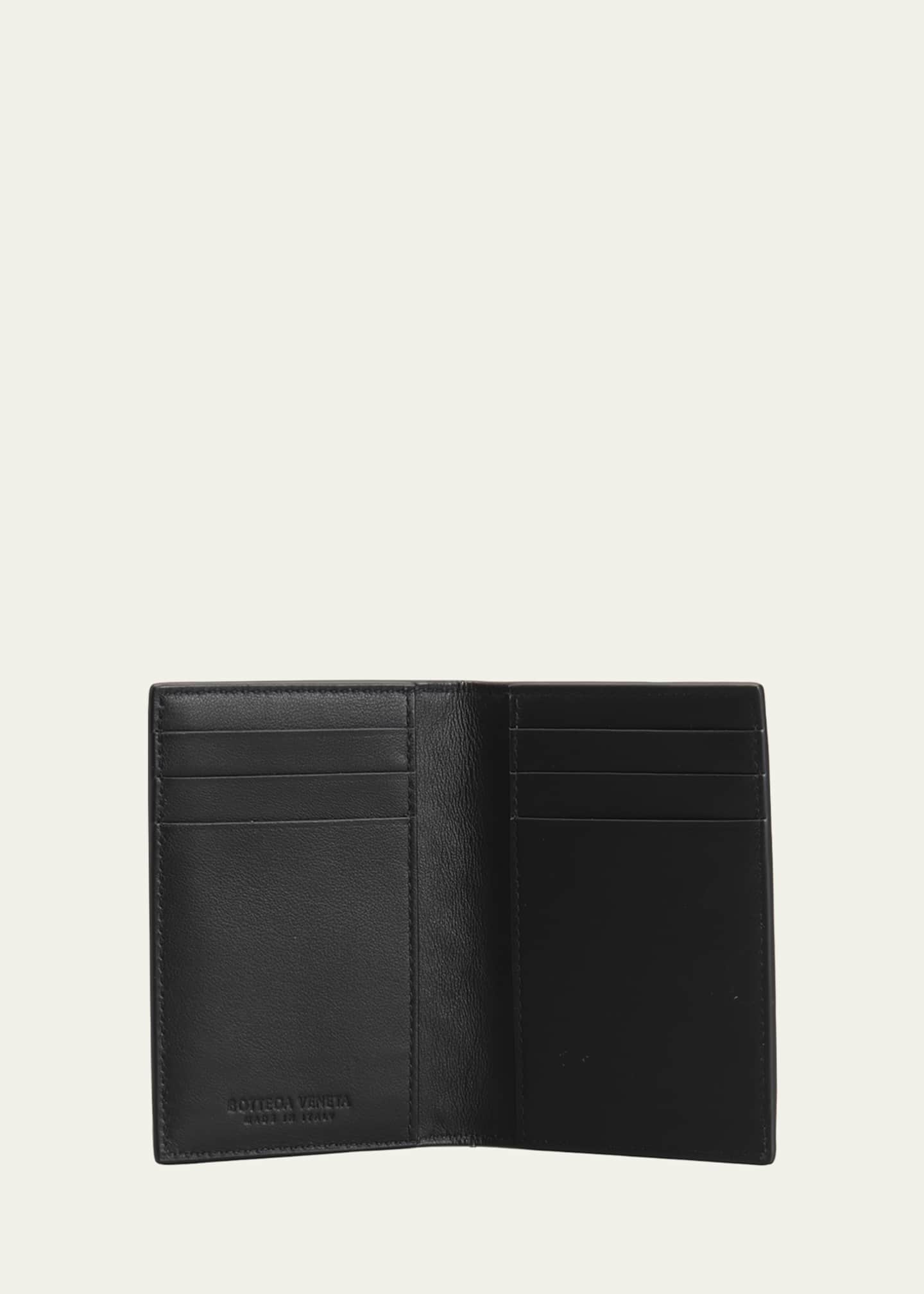 Bottega Veneta Men's Portacard Woven Leather Card Case - Bergdorf Goodman