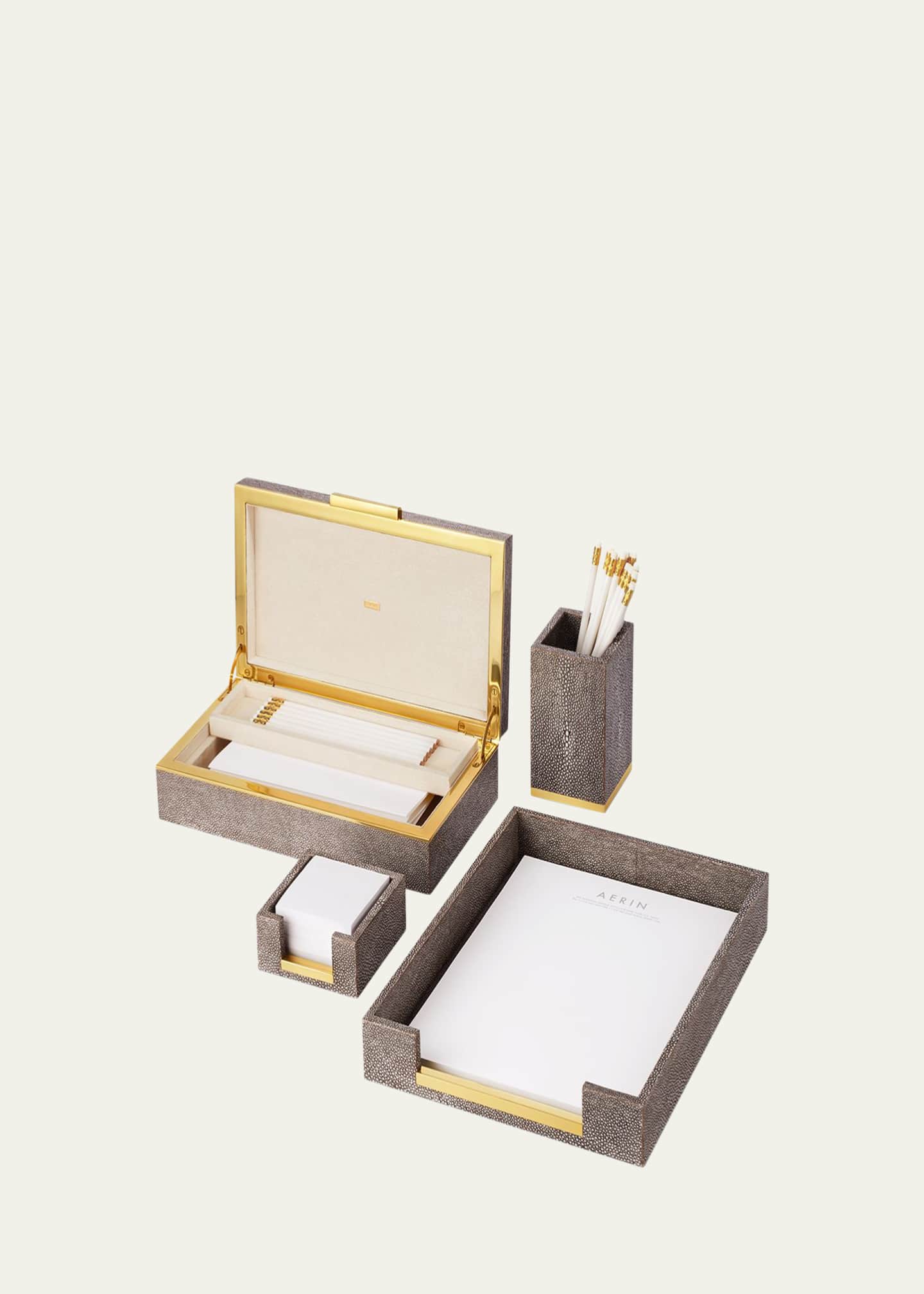 AERIN Faux Shagreen Envelope Box Image 1 of 3