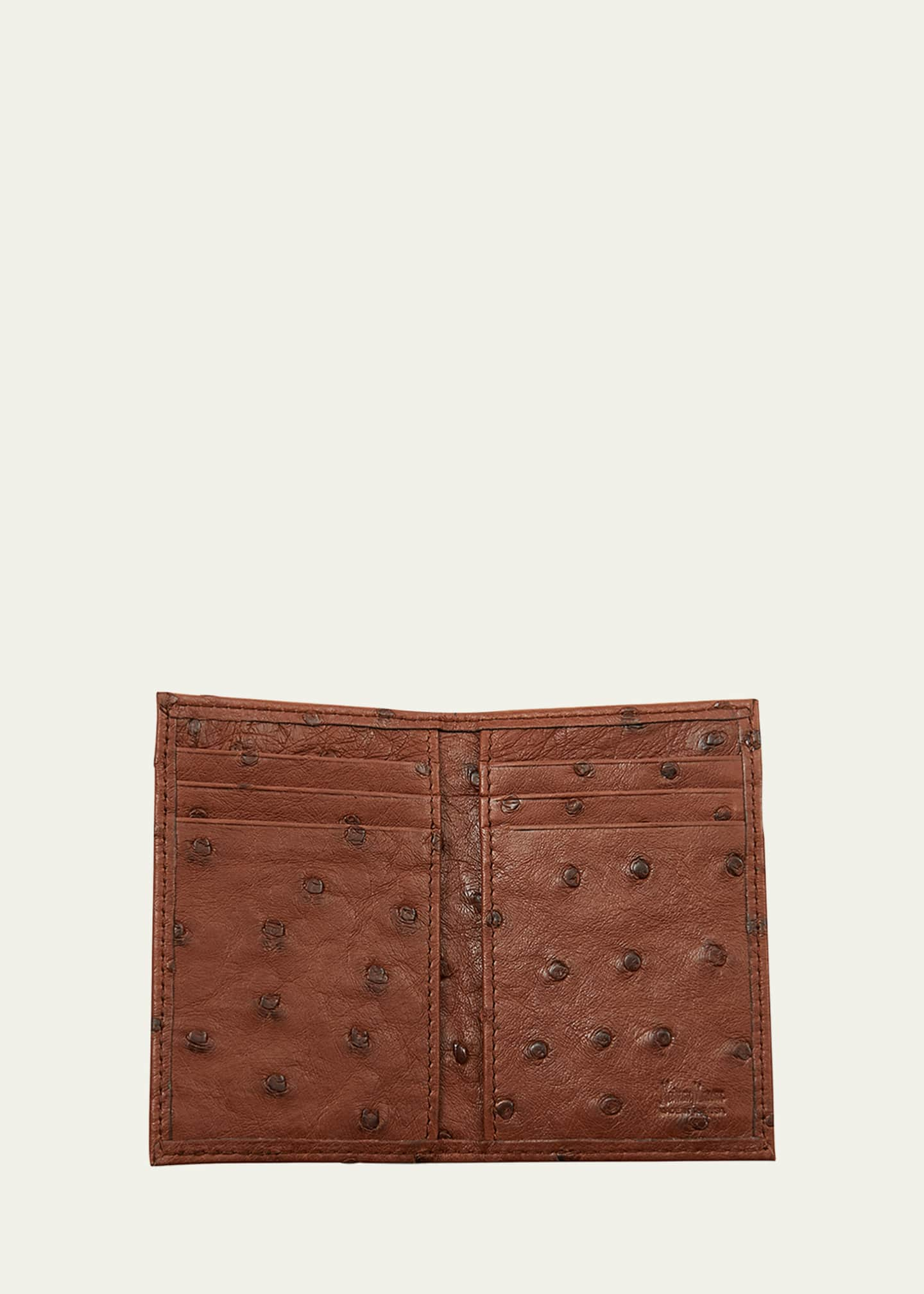 Bifold Card Case in Ostrich