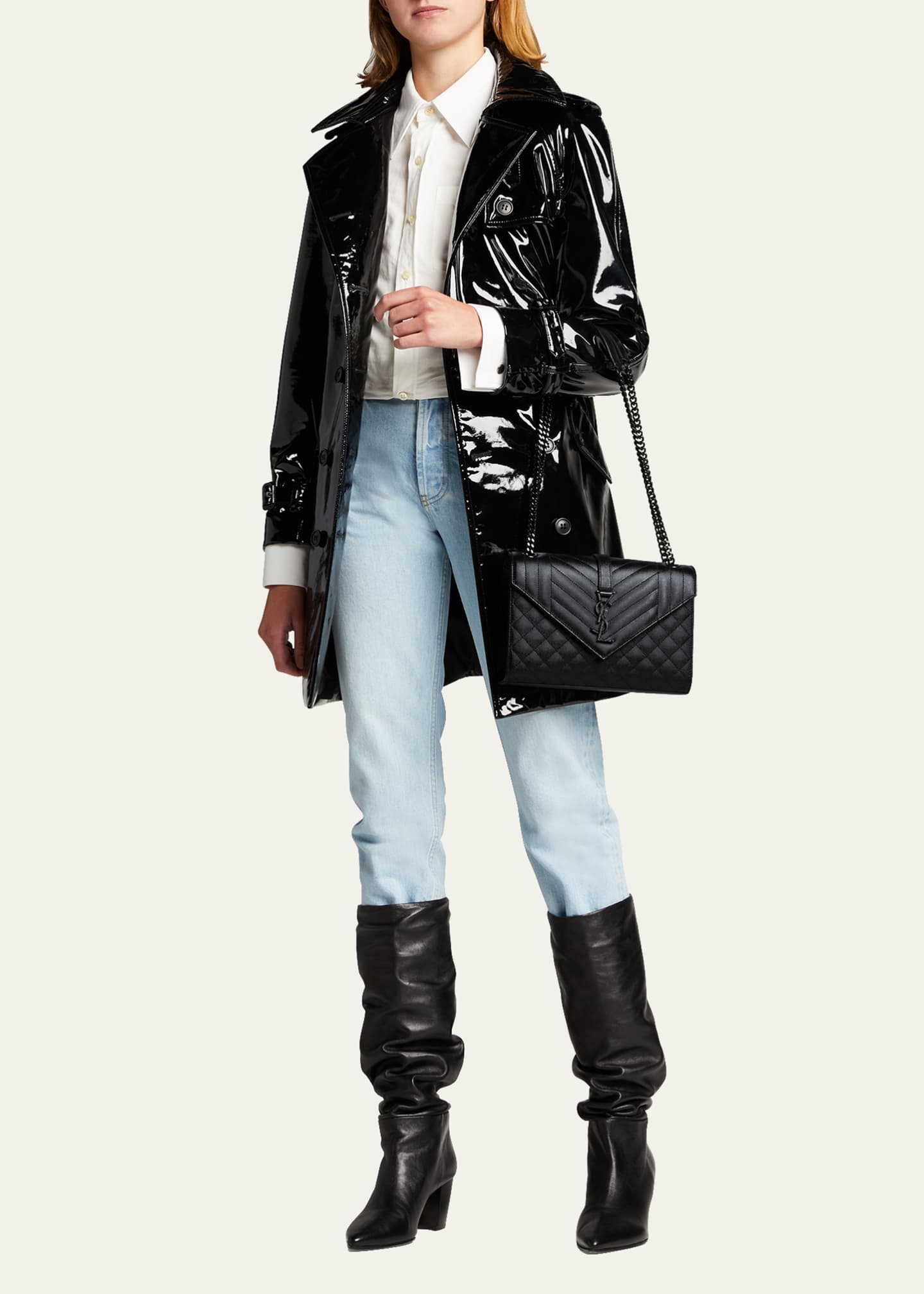 Evangli leather chain bar detail shoulder bag discount