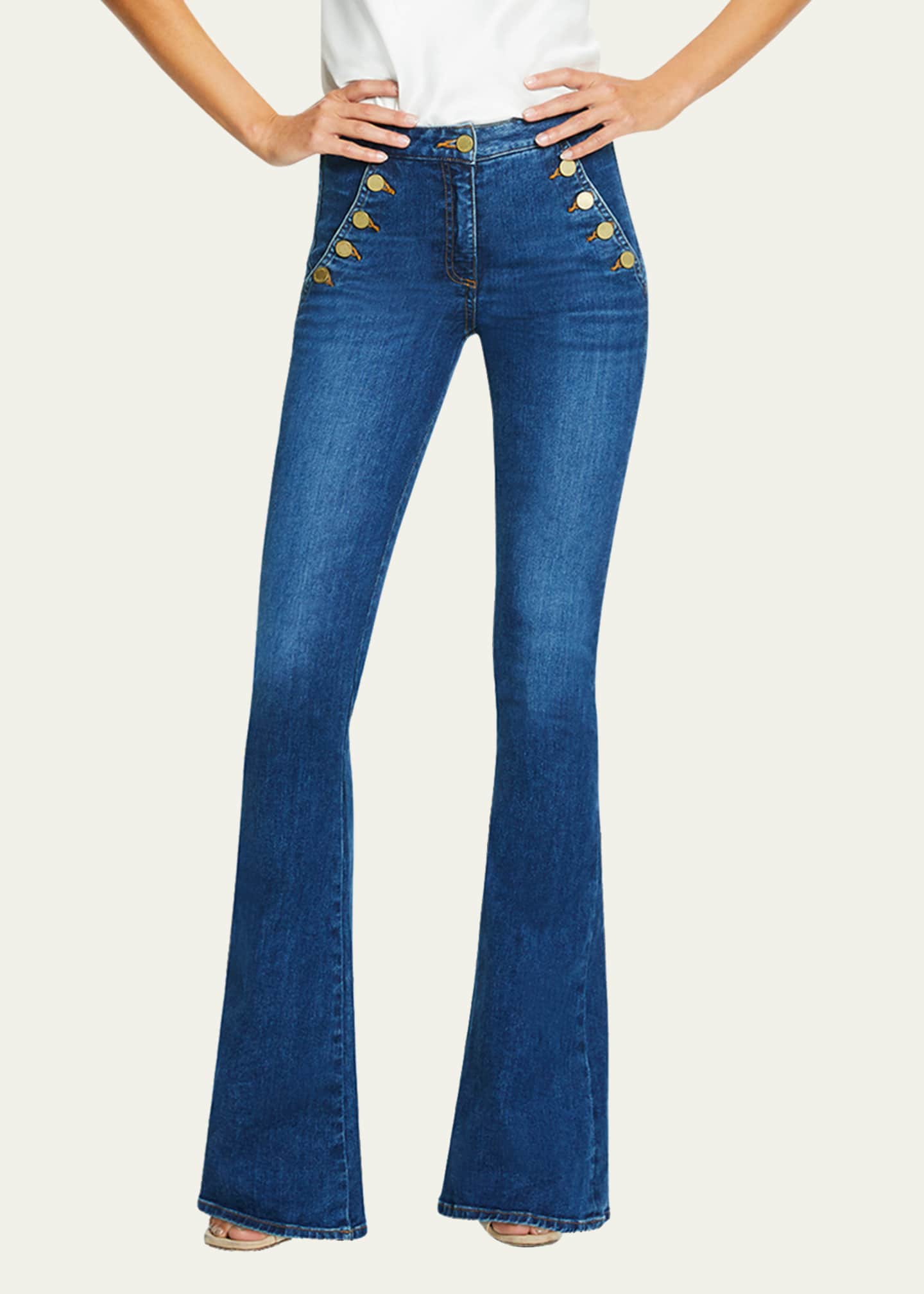 Ramy Brook Helena Mid-Rise Flare Jeans - Bergdorf Goodman