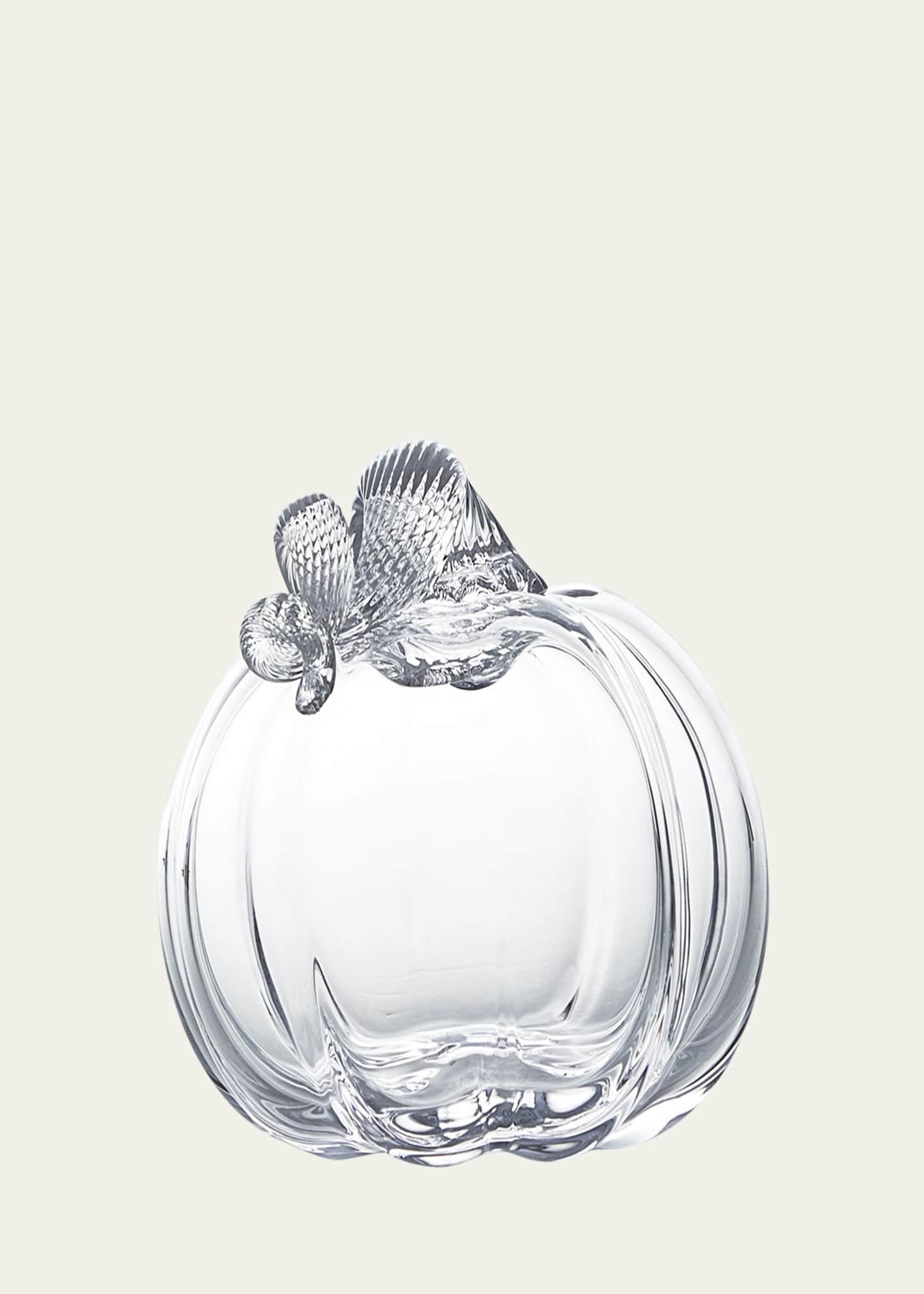 Simon Pearce Small Glass Pumpkin with Twisted Stem