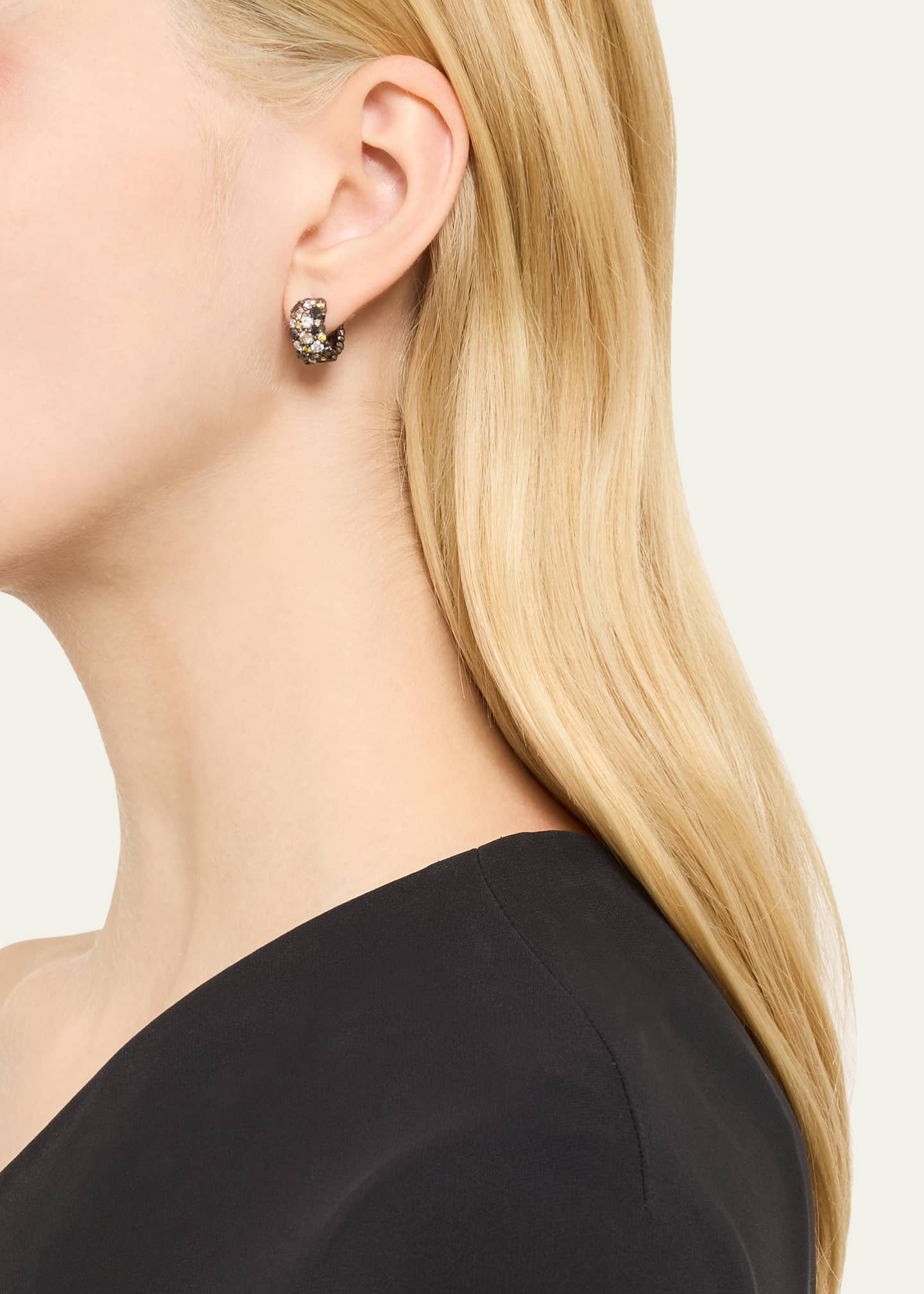 Paul Morelli Large Confetti Diamond Snap Hoop Earrings Image 2 of 4