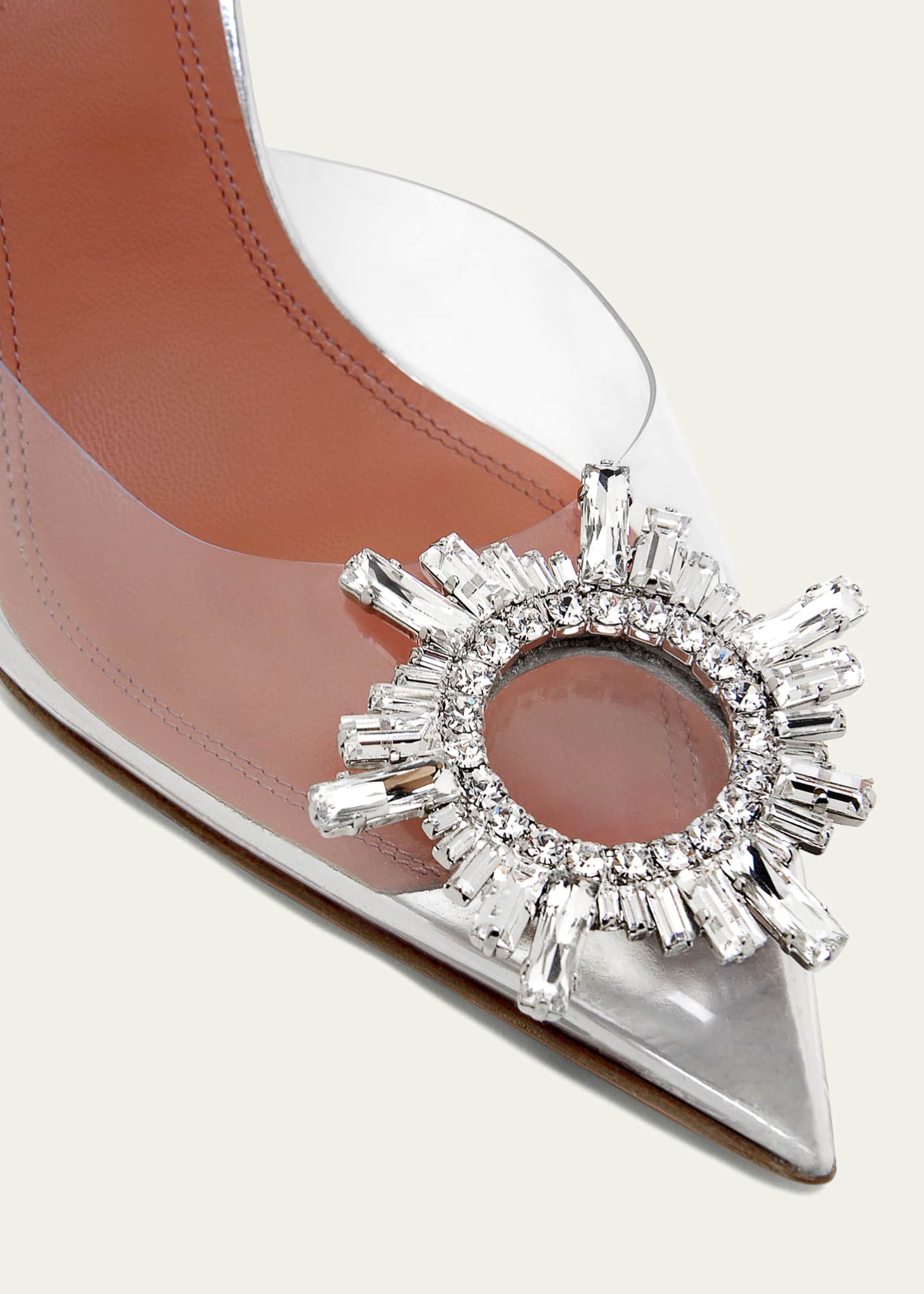 Amina Muaddi Begum 90mm 'Glass' Slingback Pumps Image 5 of 7