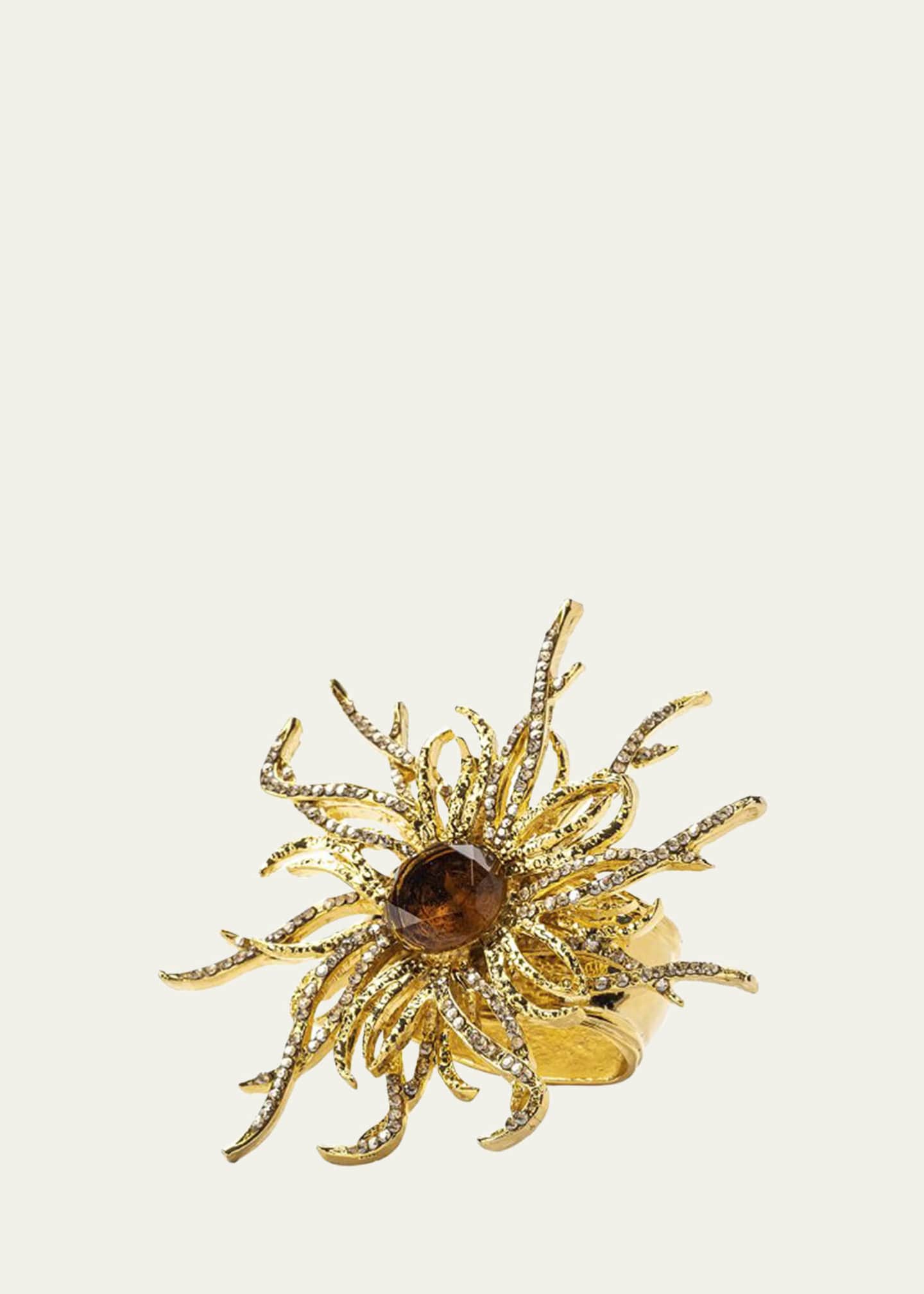 Nomi K Gold Fire Spider Napkin Rings with Swarovski Crystals Set of 4 Bergdorf Goodman