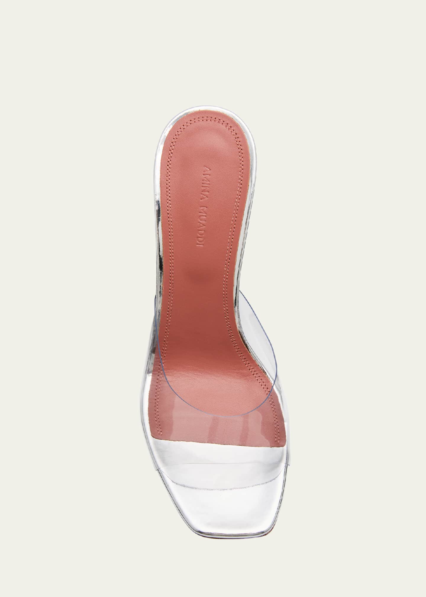 Amina Muaddi Lupita Glass Slide Sandals Image 6 of 6