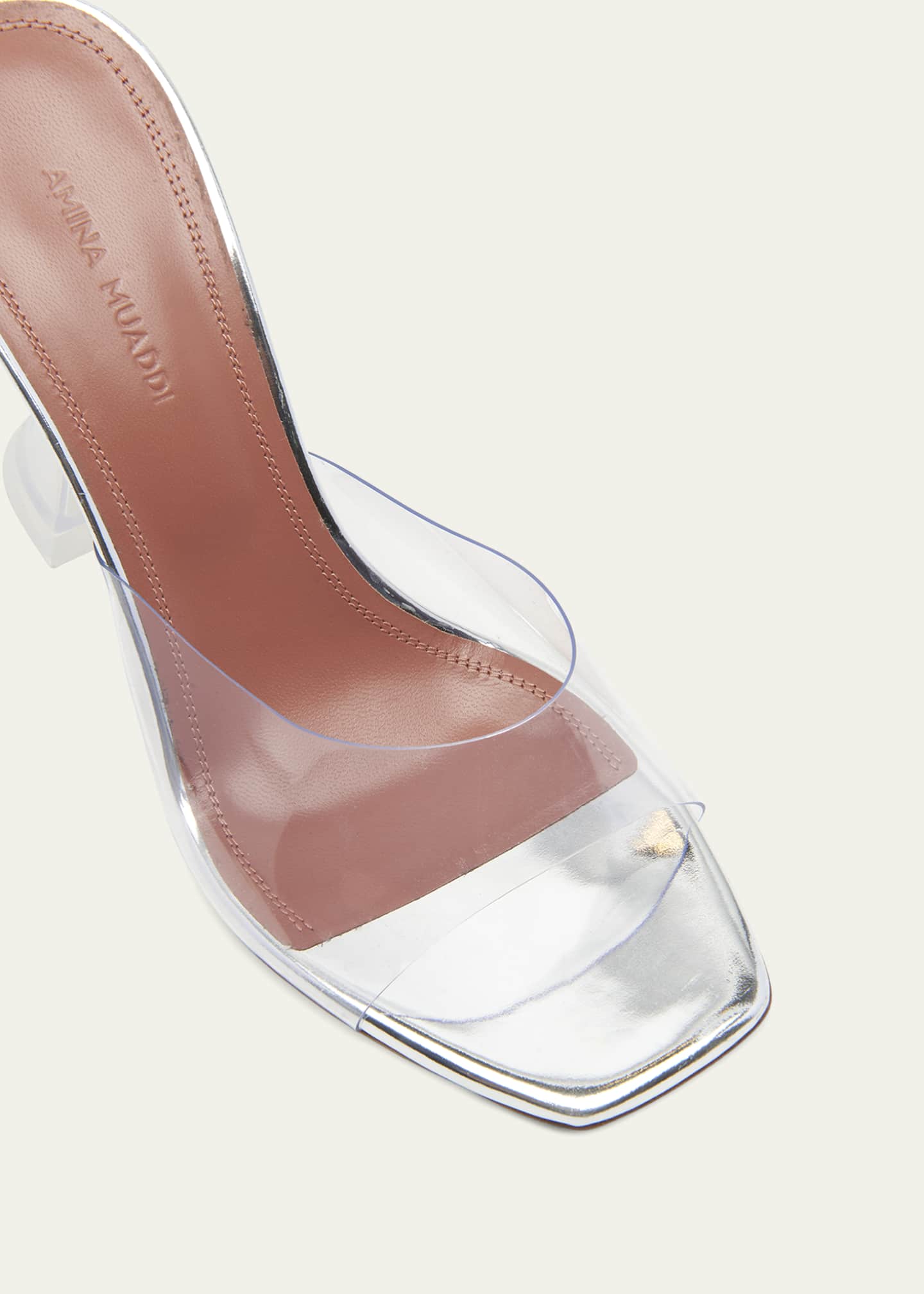 Amina Muaddi Lupita Glass Slide Sandals Image 5 of 5