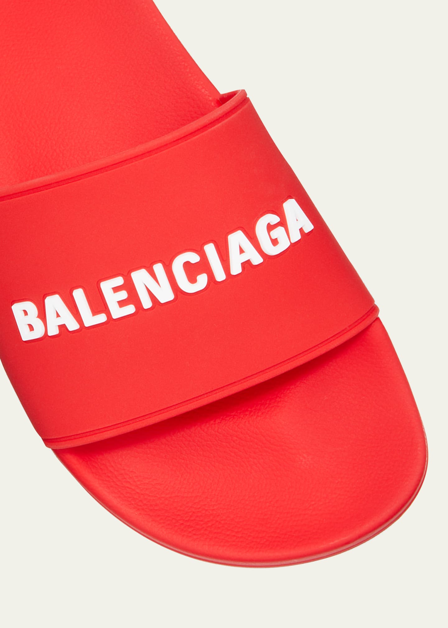 Balenciaga Men s Logo Pool Slide Sandals Bergdorf Goodman