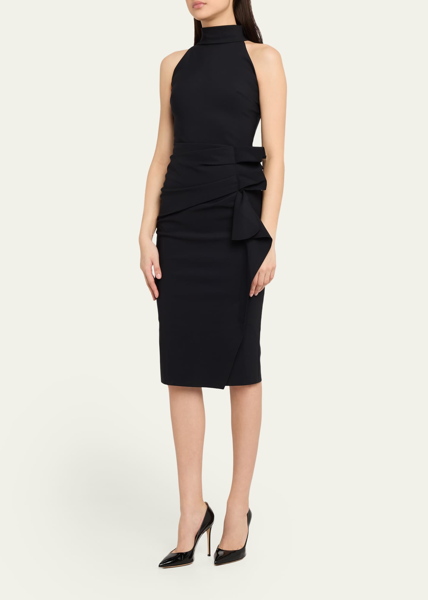 Chiara Boni La Petite Robe Sleeveless Halter Ruched Dress - Bergdorf Goodman