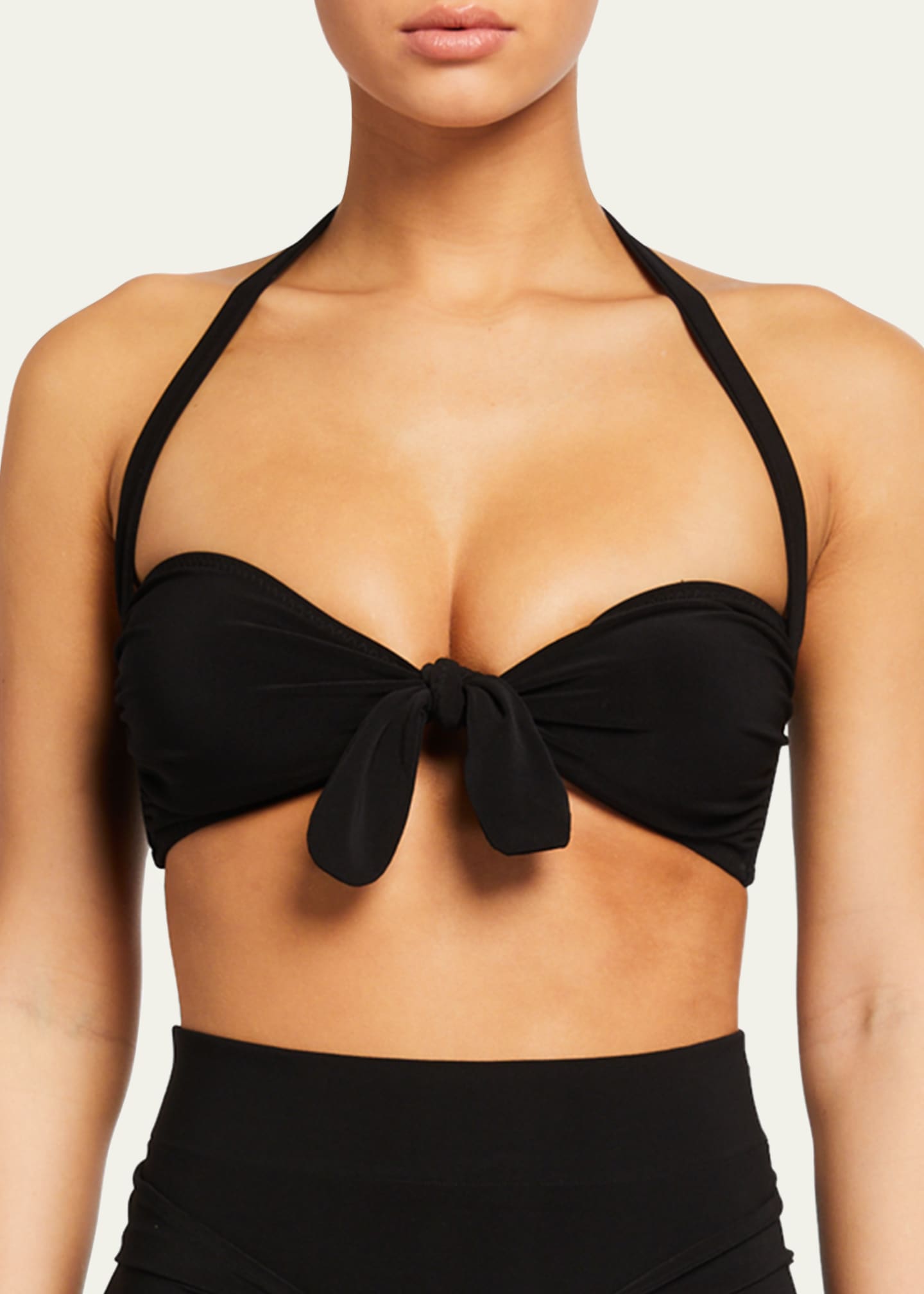 Norma Kamali Tie-Front Bra Bikini Top Image 3 of 3