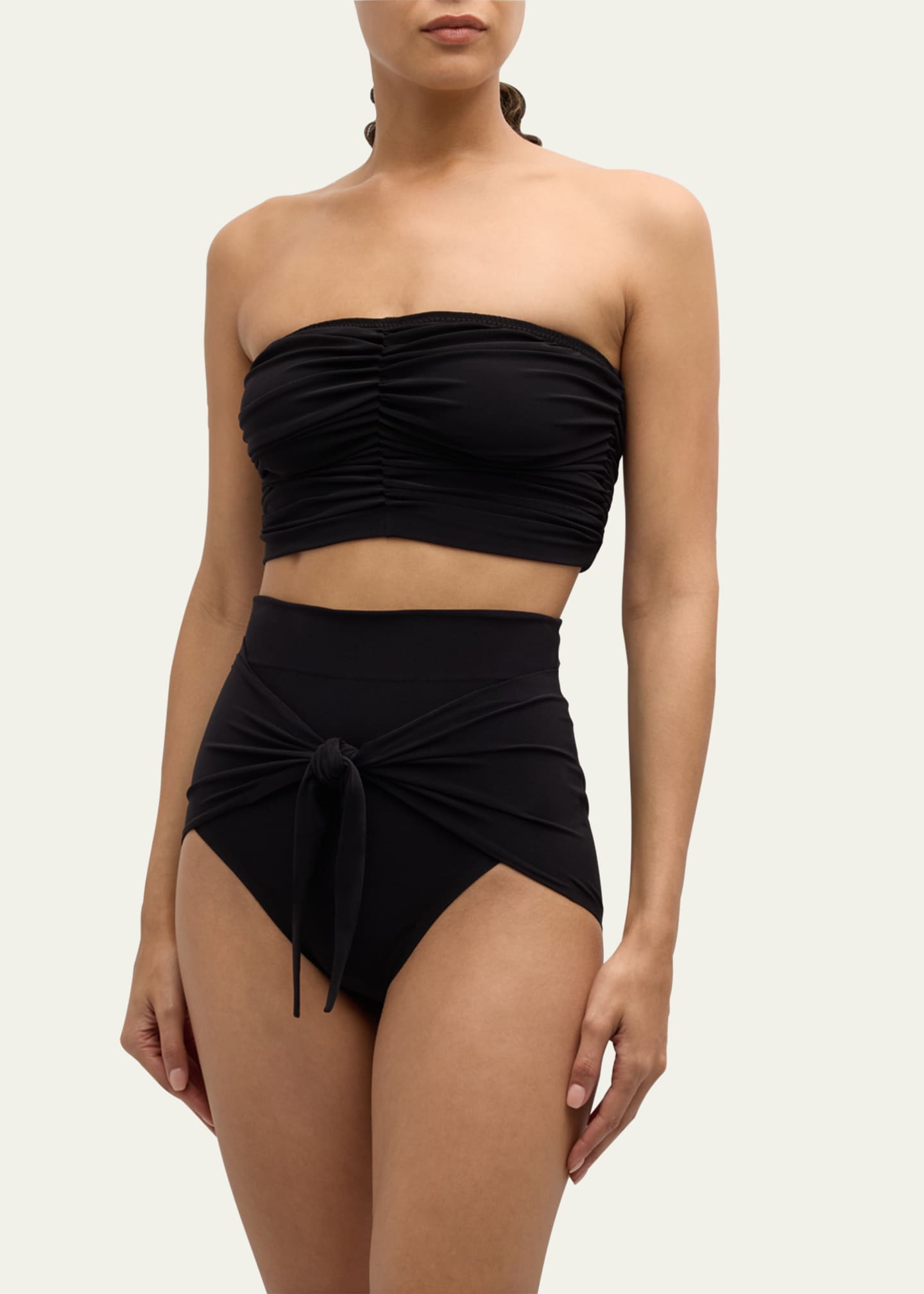 Cropped Slinky Bra Bikini Top - Thumbnail 2