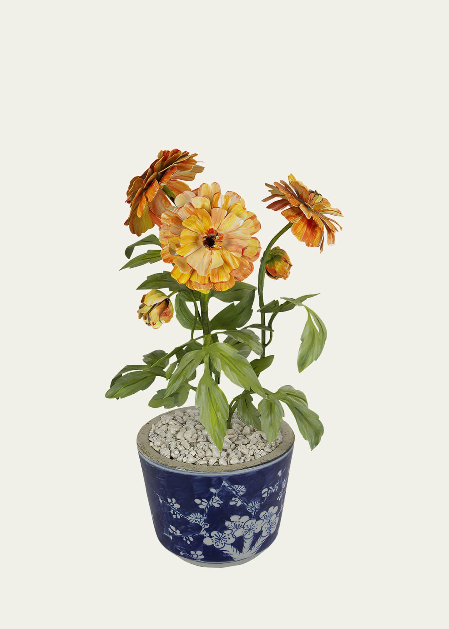 Tommy Mitchell Marigold October Birth Flower in Ceramic Pot