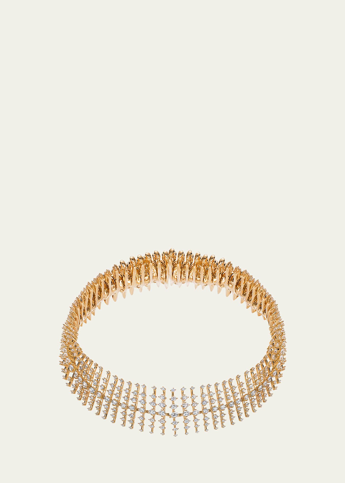 Fernando Jorge Disco Small Bracelet in Yellow Gold and Diamonds Image 1 of 2