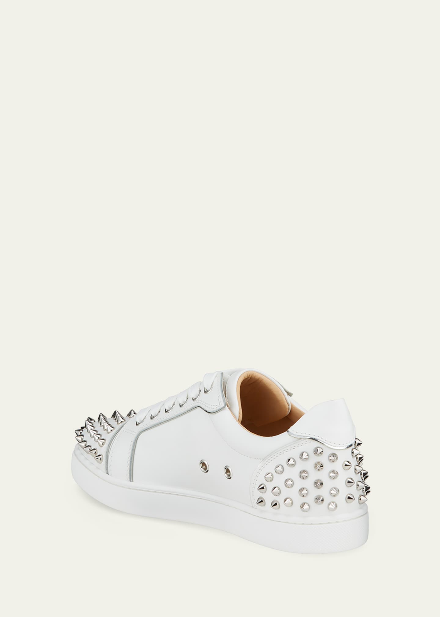 CHRISTIAN LOUBOUTIN: Viera 2 sneakers in leather with studs - Pink