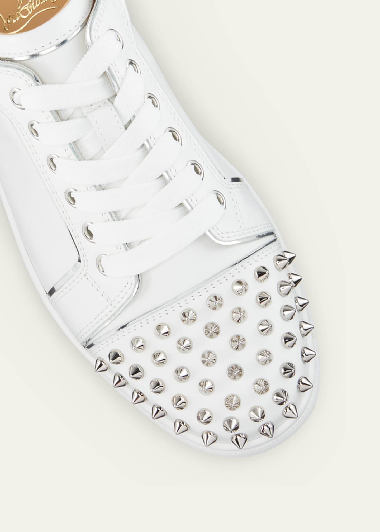 Louboutin white silver spikes outlet