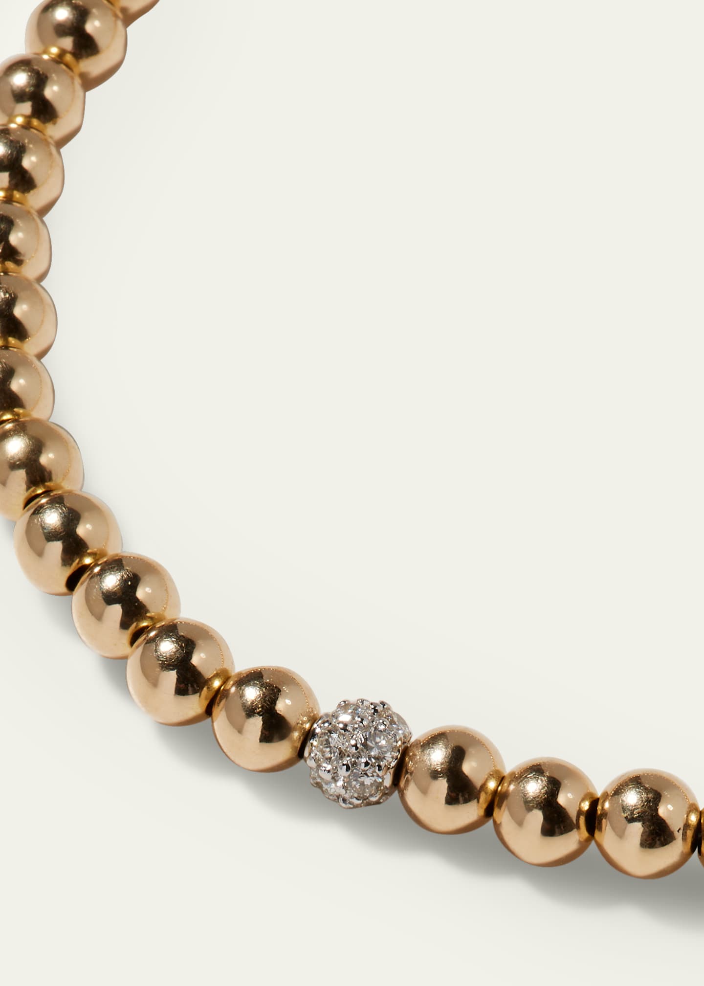 Sydney Evan 14k White Gold Diamond Bead Ball Bracelet Image 3 of 4