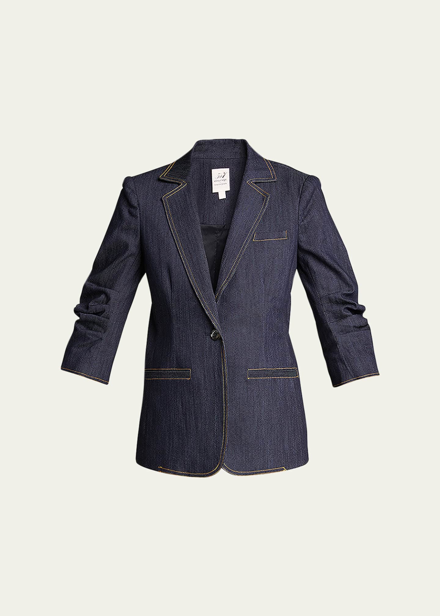 Cinq a Sept Khloe Denim Blazer Image 1 of 5