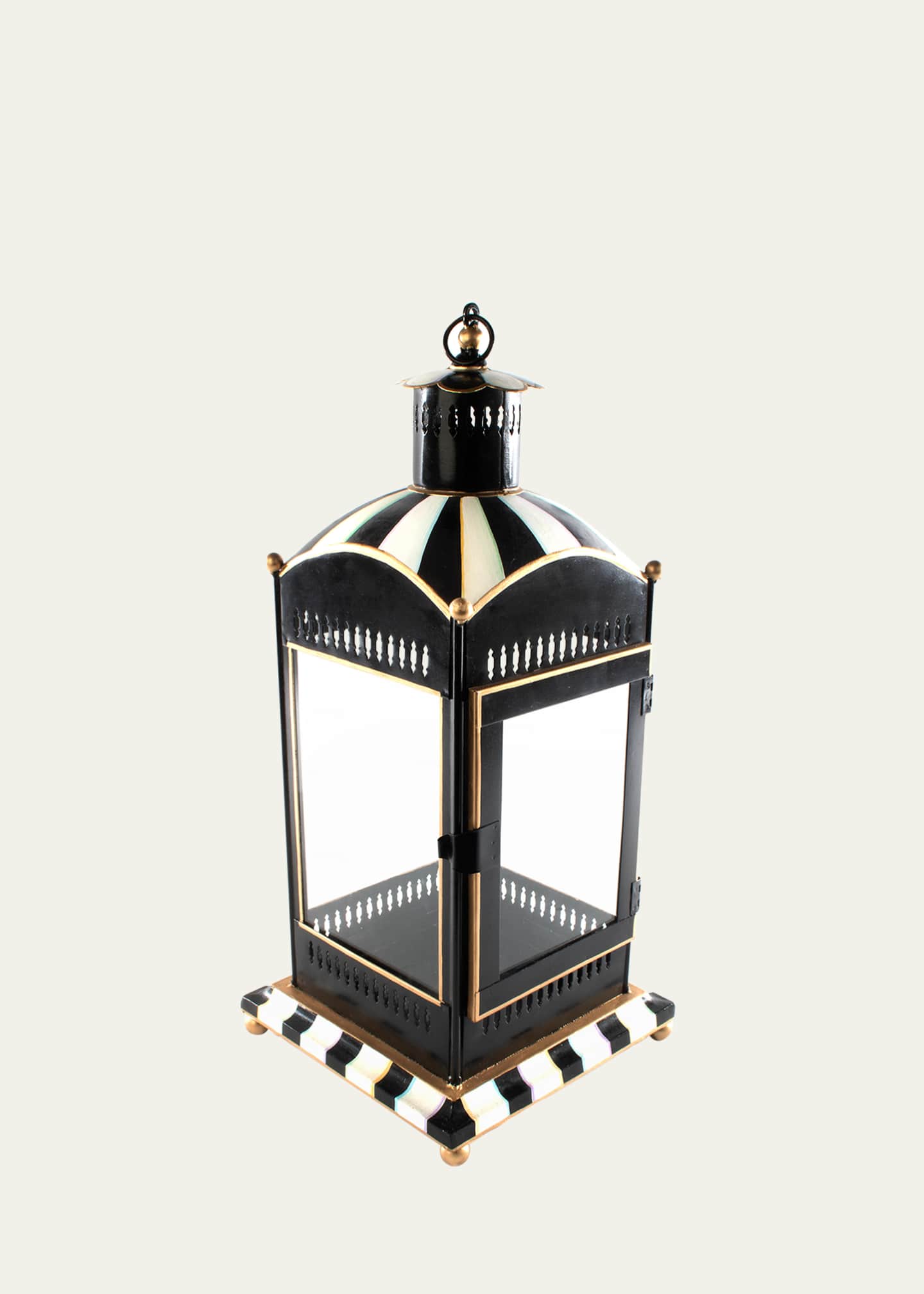 MacKenzie-Childs Courtly Stripe Large Candle Lantern