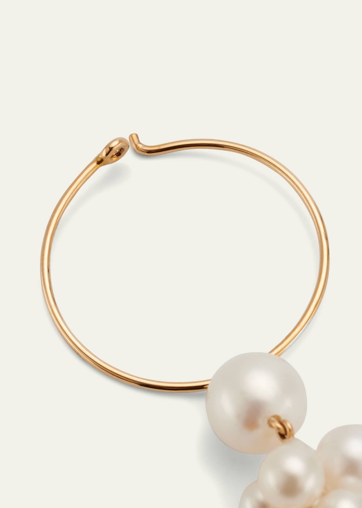 Sophie Bille Brahe Botticelli Hoop Earring With Pearls, Single Image 4 of 4