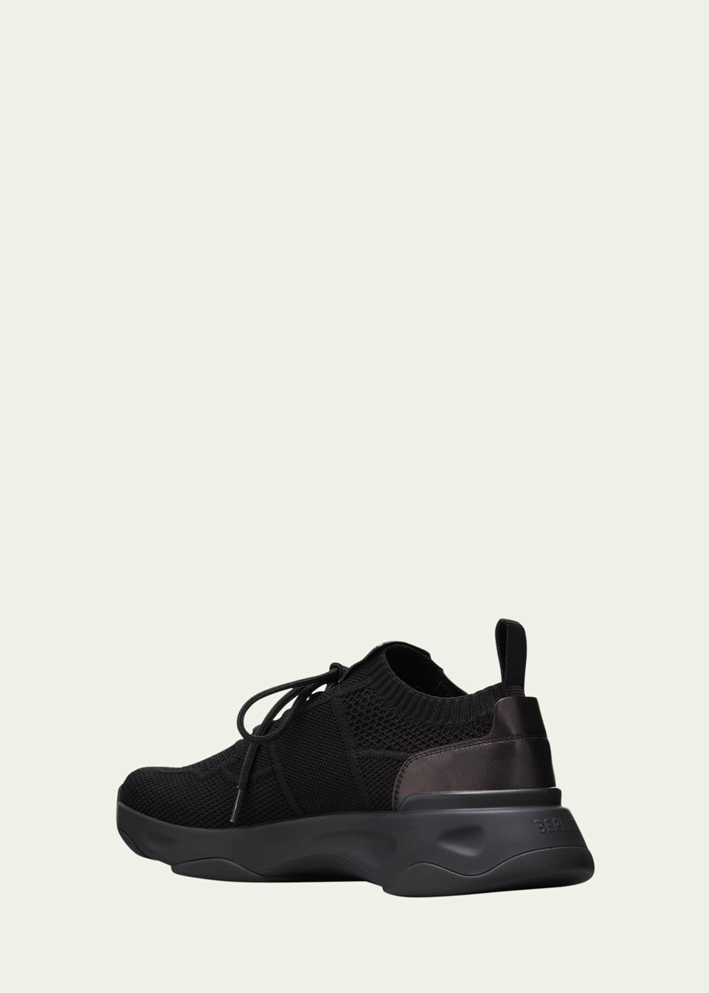 Berluti Men's Shadow Knit Runner Sneakers Image 2 of 3