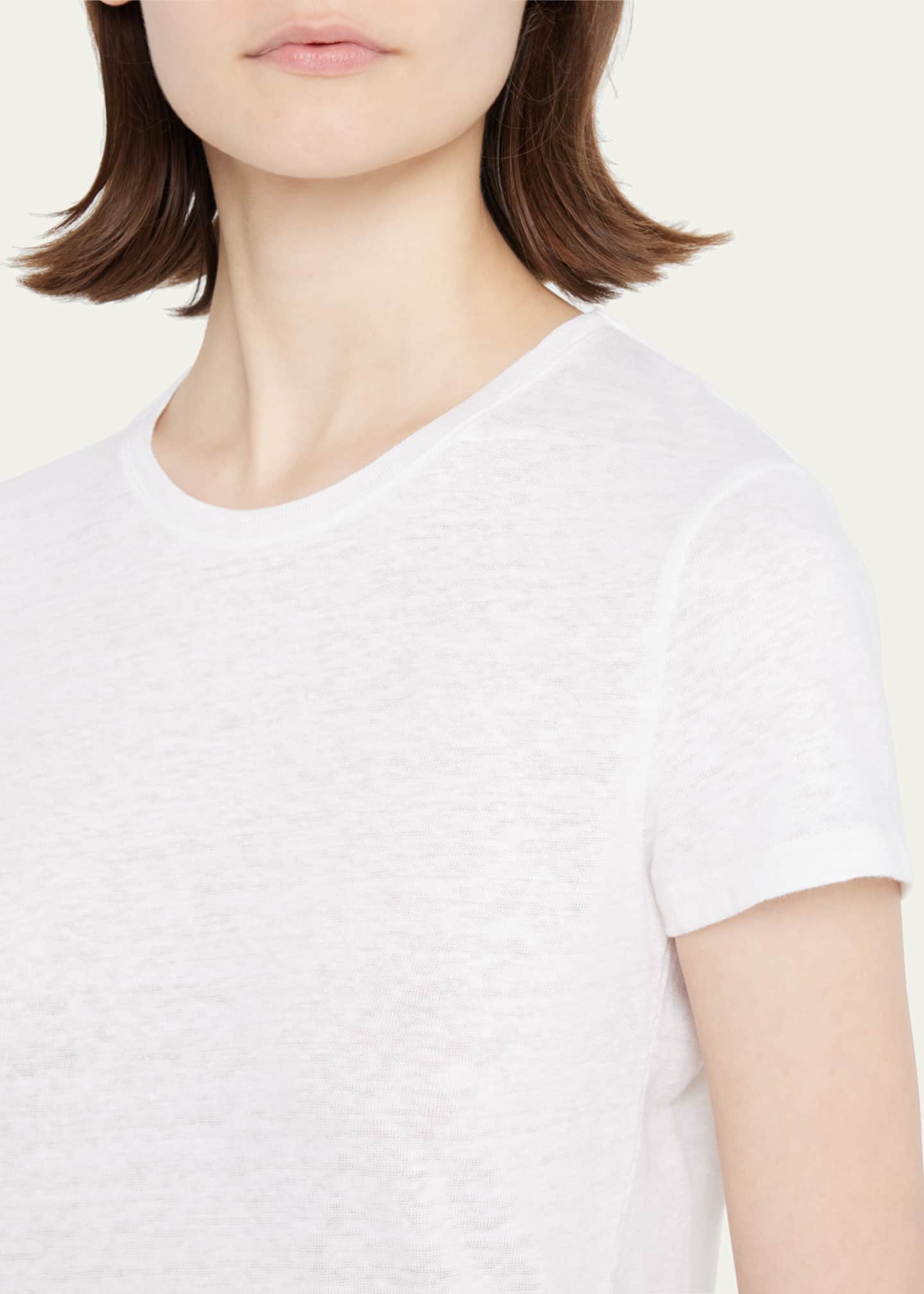 Majestic Short Sleeve Crewneck Tee with Finished Trim in Coquelicot main image 1
