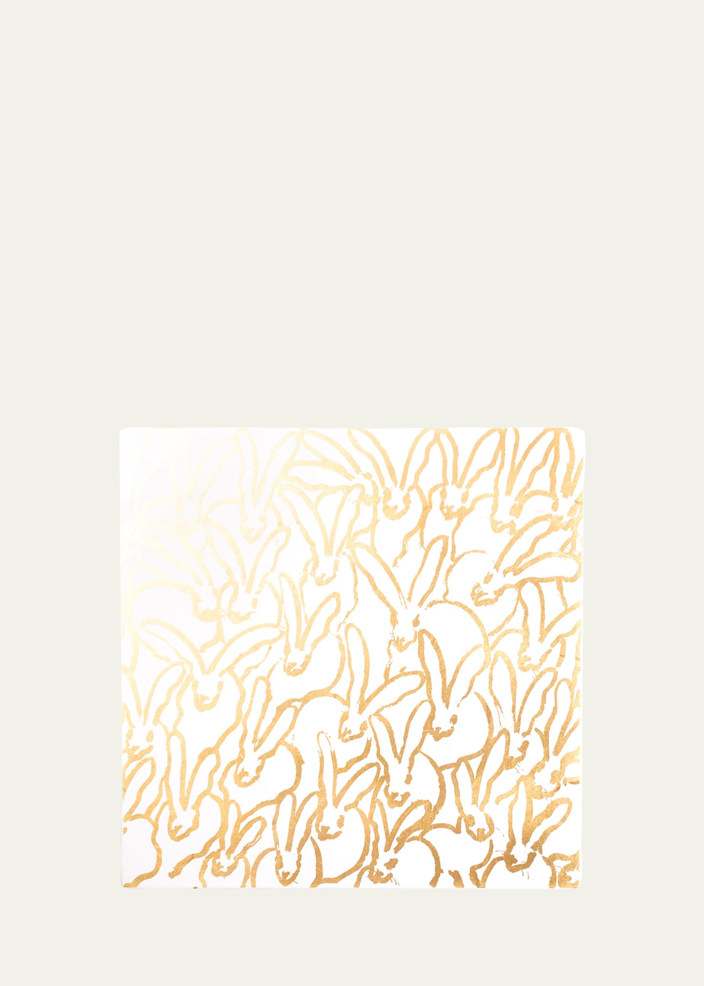 Hunt Slonem Rabbit Run Gold Leaf and Lacquer Placemat
