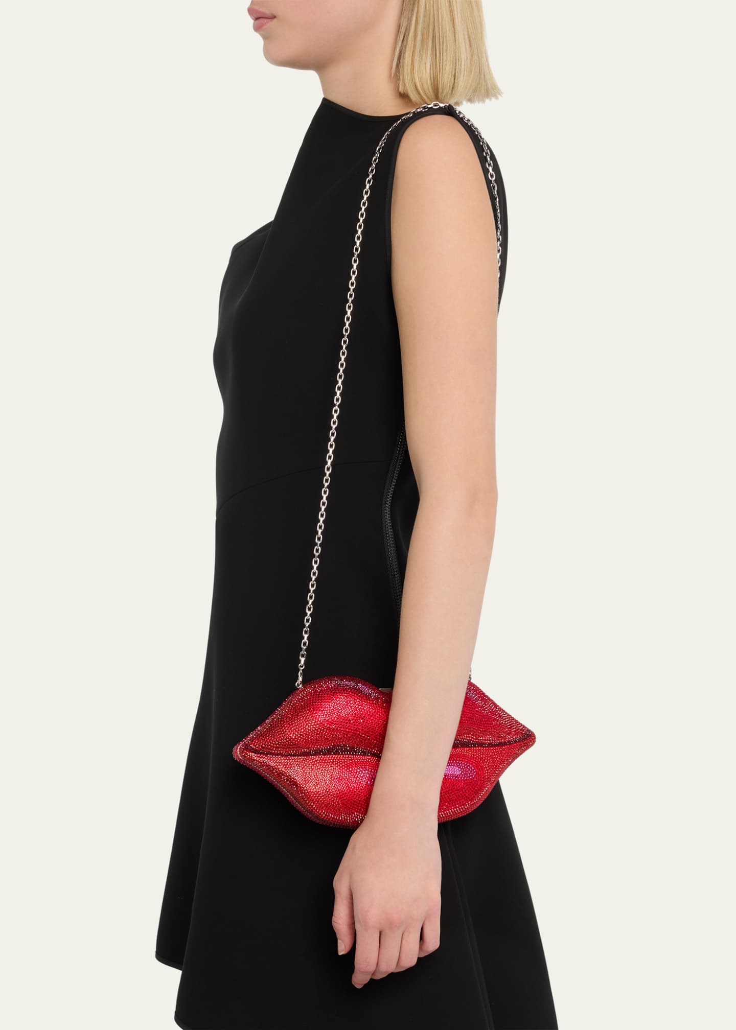 Judith Leiber Couture Hot Lips Crystal Clutch Bag