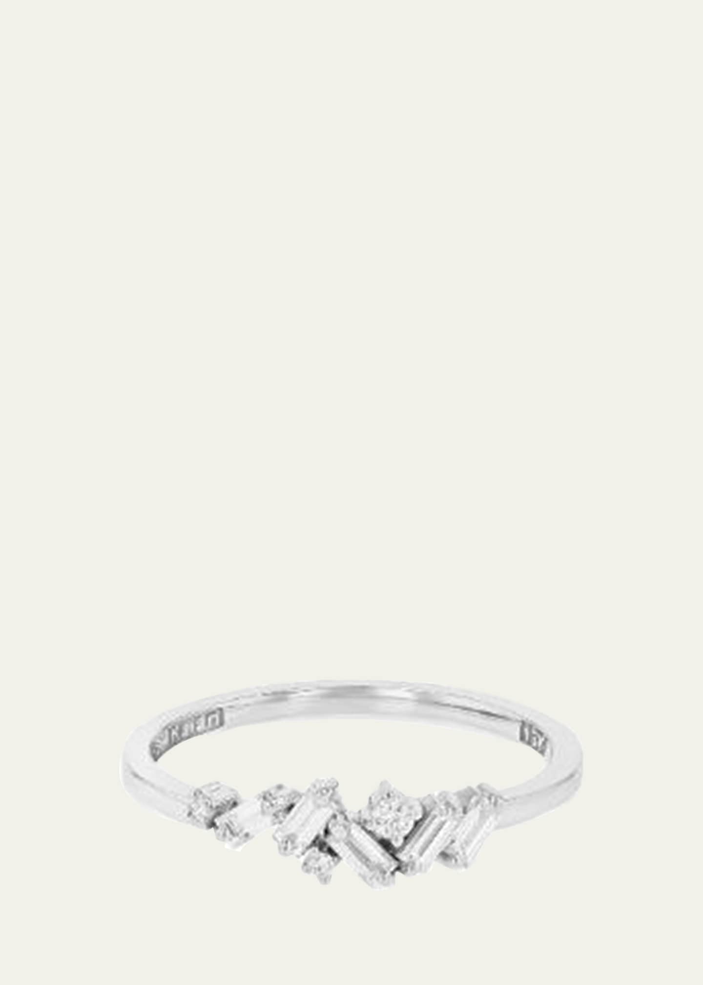 Suzanne Kalan 18K White Gold Diamond Cluster Ring